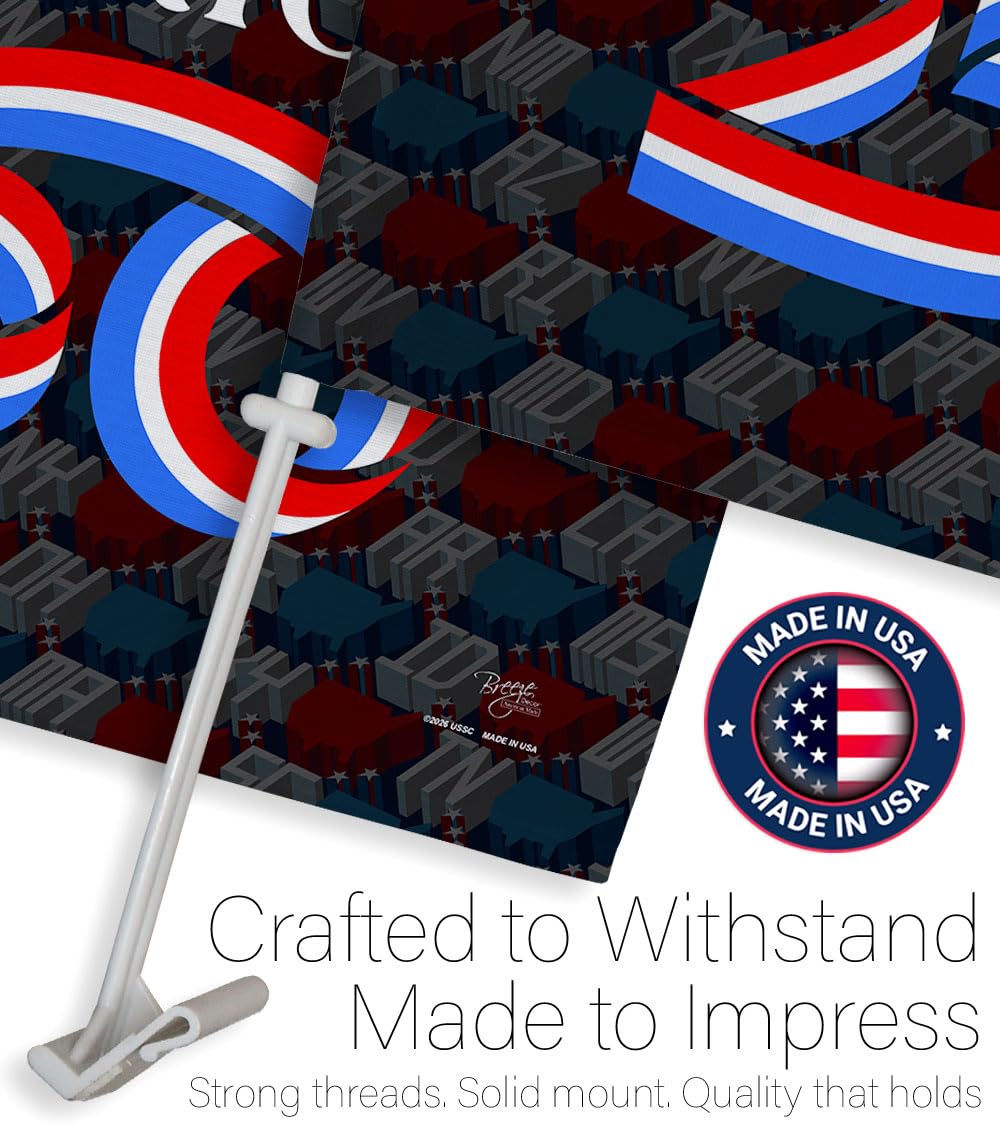 America 250 Years Flag For Car Pole Kit Textile Clip Stand Official Licensed Independence Day Bandera Para Carros Poster United States Sign For Cars Window Decor USA 250th Anniversary Merchandise