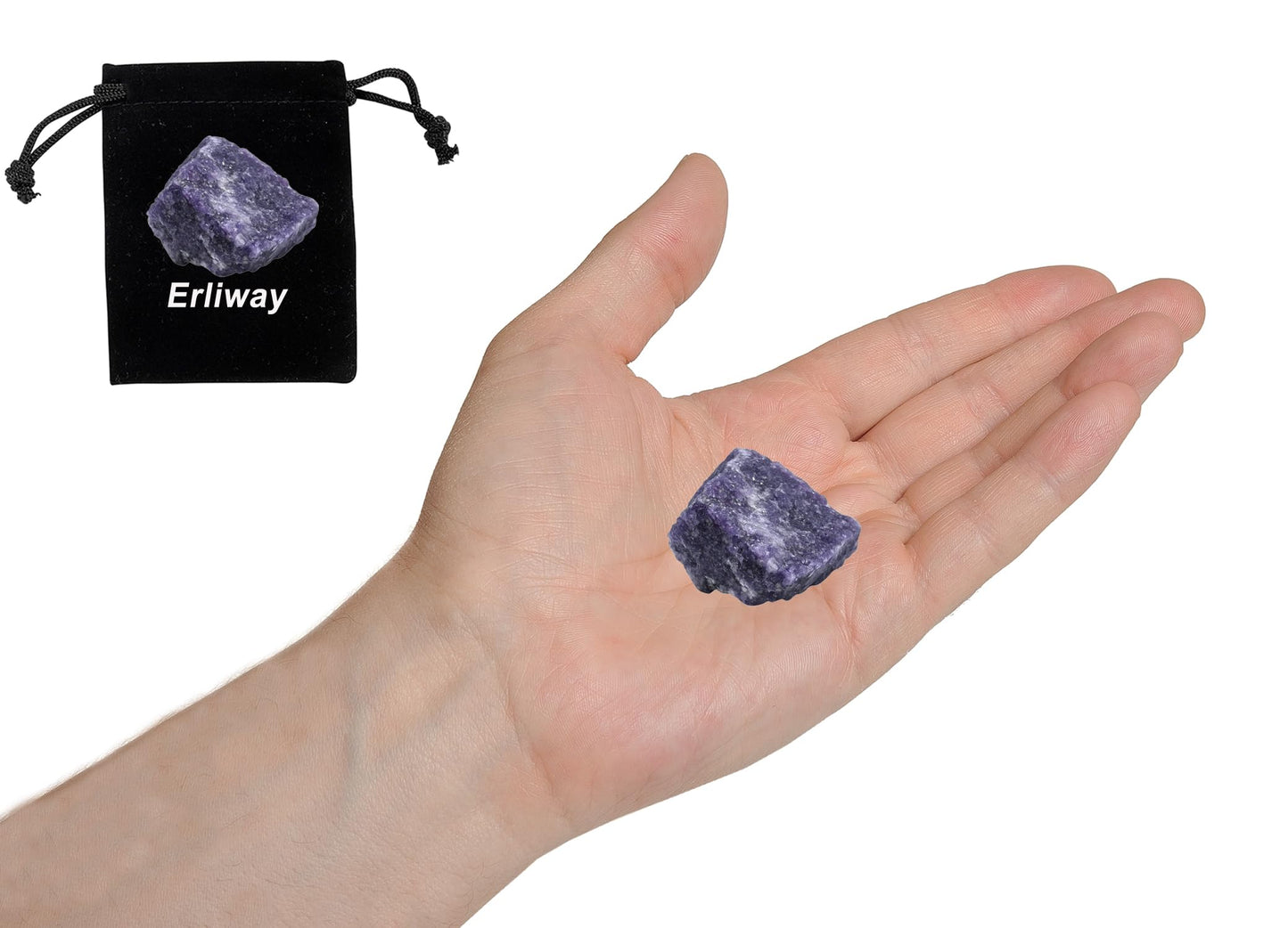 Lepidolite Raw Crystals, Large 1.25-2.0" Healing Crystals Natural Rough Stones Crystal for Tumbling, Cabbing, Fountain Rocks, Decoration, Polishing, Wire Wrapping, Wicca & Reiki