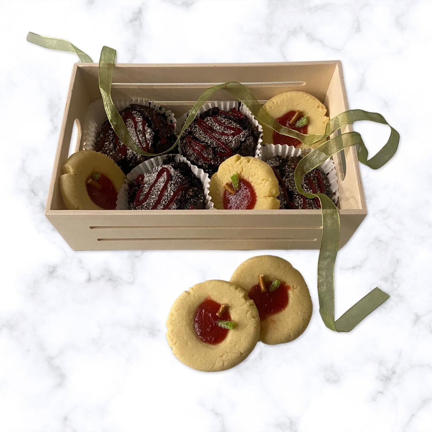Wooden Tray with Handles - Set of 4 Small Wood Crates for Crafts Small Wooden Pallets for Display Apple Crates Unfinished Wood Trays for Crafts Nesting