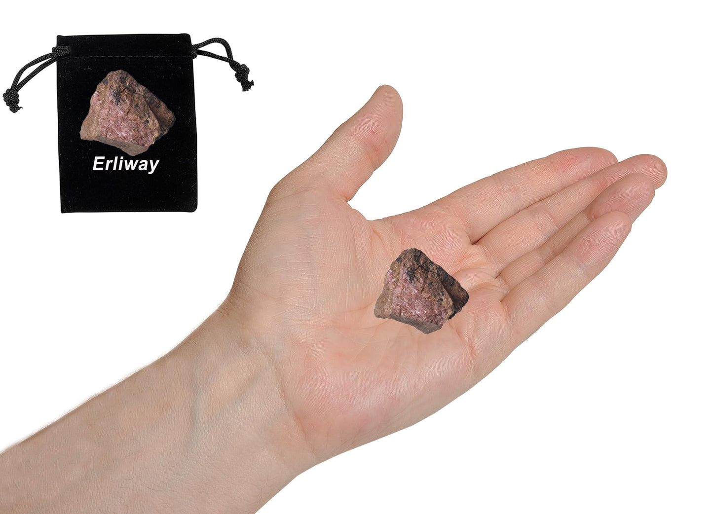 Rhodonite Raw Crystals, Large 1.25-2.0" Healing Crystals Natural Rough Stones Crystal for Tumbling, Cabbing, Fountain Rocks, Decoration, Polishing, Wire Wrapping, Wicca & Reiki