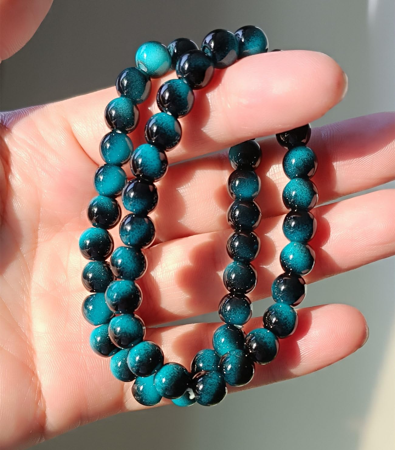 WEFRIN Evil Eye with Hematite Black Obsidian Tiger Eye Stone Triple Protection Bracelets for Men Women, Crystal Healing Stone Bracelet Bring Luck Prosperity and Happiness Jewelry (I-8mm(i))