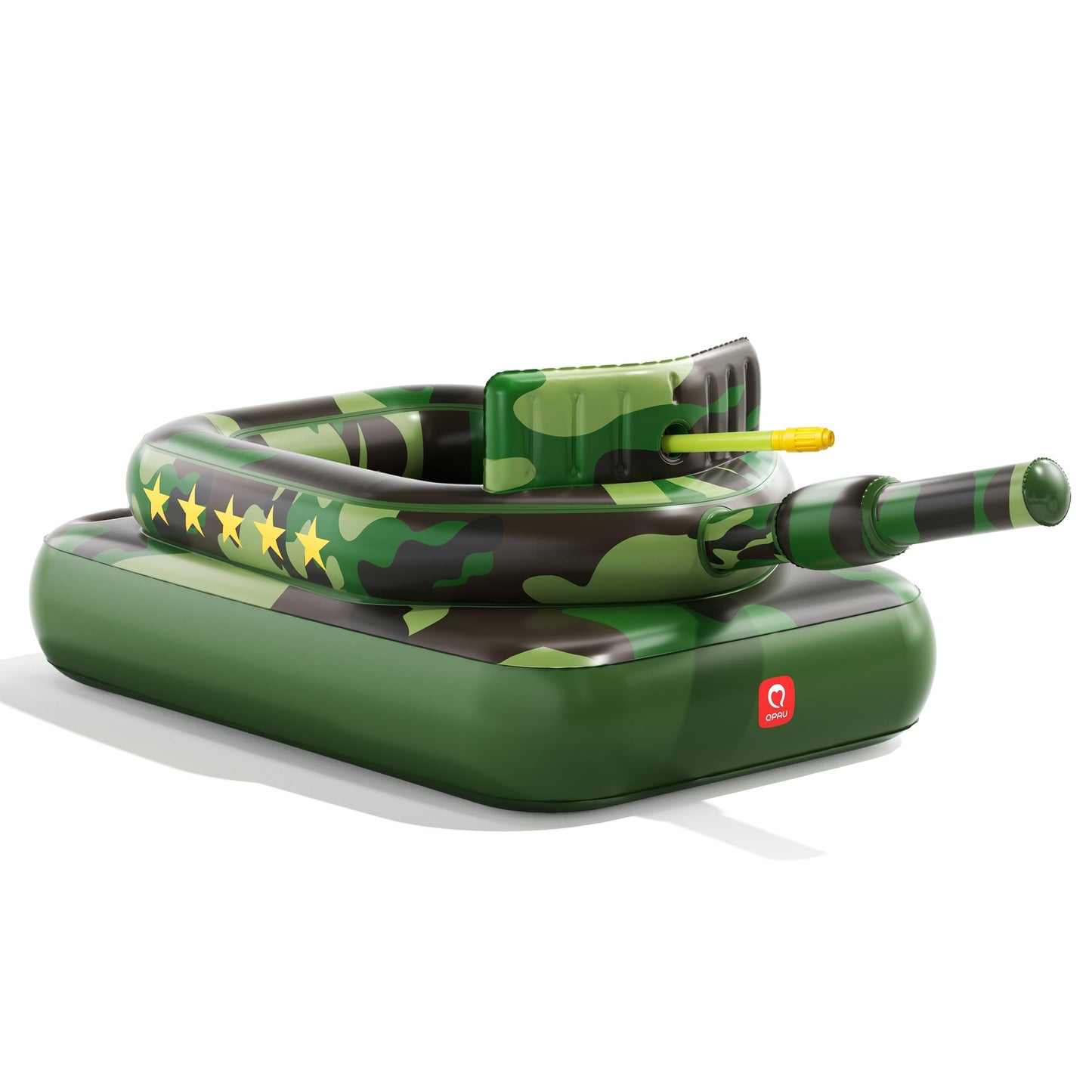 QPAU Inflatable Tank Pool Float for Adults & Kids – Ride-On Camouflage Floaty with Water Cannon, Swim Raft Toy for Boys Girls Ages 6+, Lake Beach Backyard Party Floaties, Green