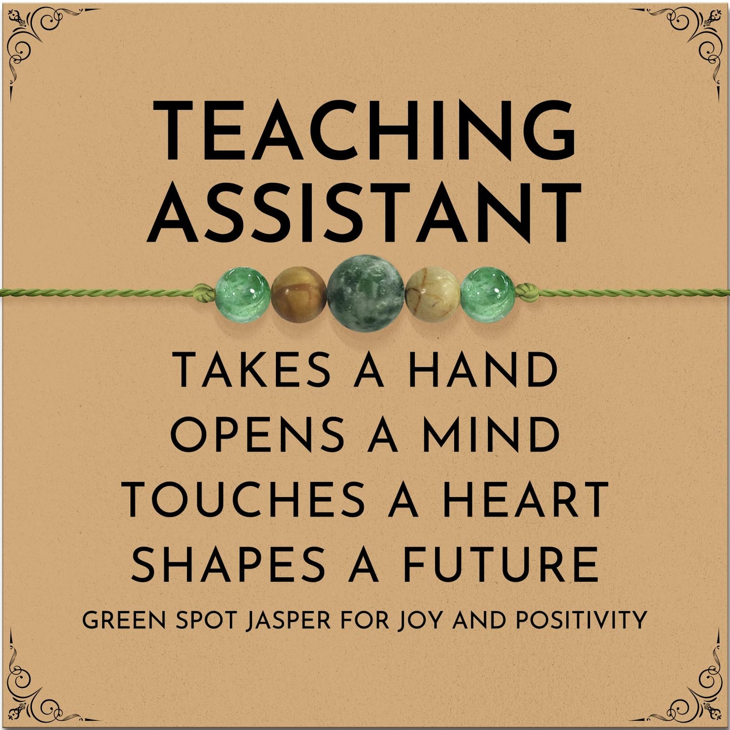 ZOKCC Teacher Assistant Appreciation Gifts for Women: Spiritual Crystal Healing Stone Anxiety Protection Bracelets Birthday Christmas Gifts for Teacher Assistant