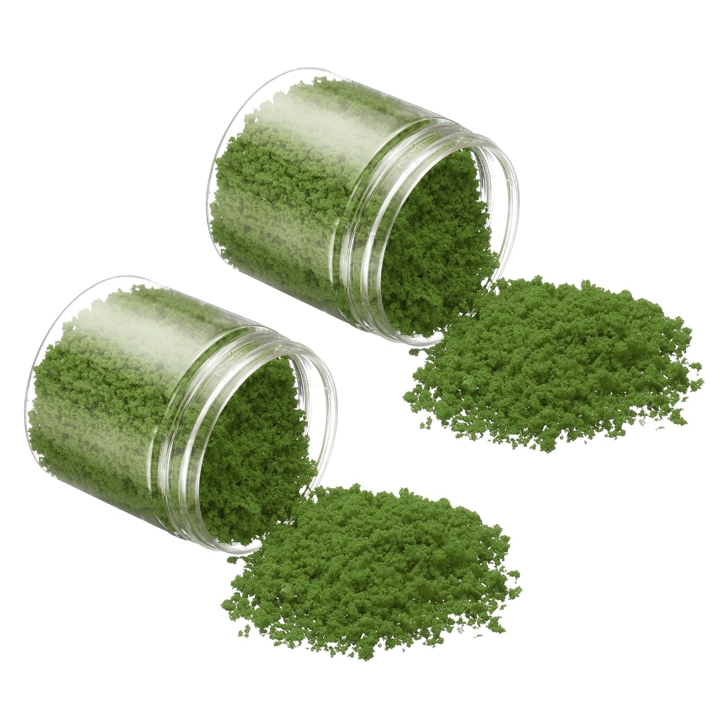 CoCud Model Flower Grass, 185ml Capacity, Fake Miniature Flower Grass Tree Sponge Green/Yellow - (Applications: DIY Dollhouse Fairy Garden Model Railway Landscape), 2-Pieces