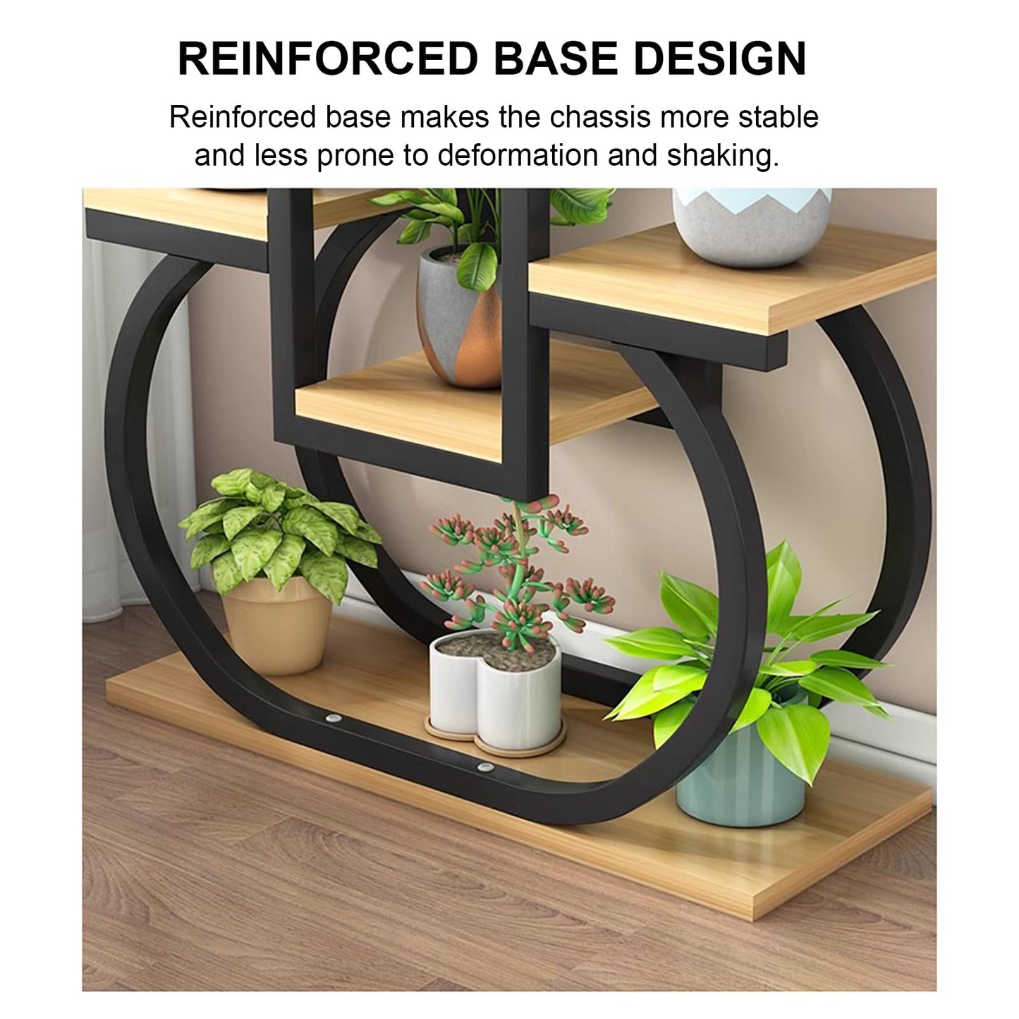 DJVHSRI 4-Tier Iron Flower Stand - Heart-Shaped Indoor Plant Display Rack Corner Storage for Garden Balcony and Courtyard - Stylish Metal Flower Pot Holder,8