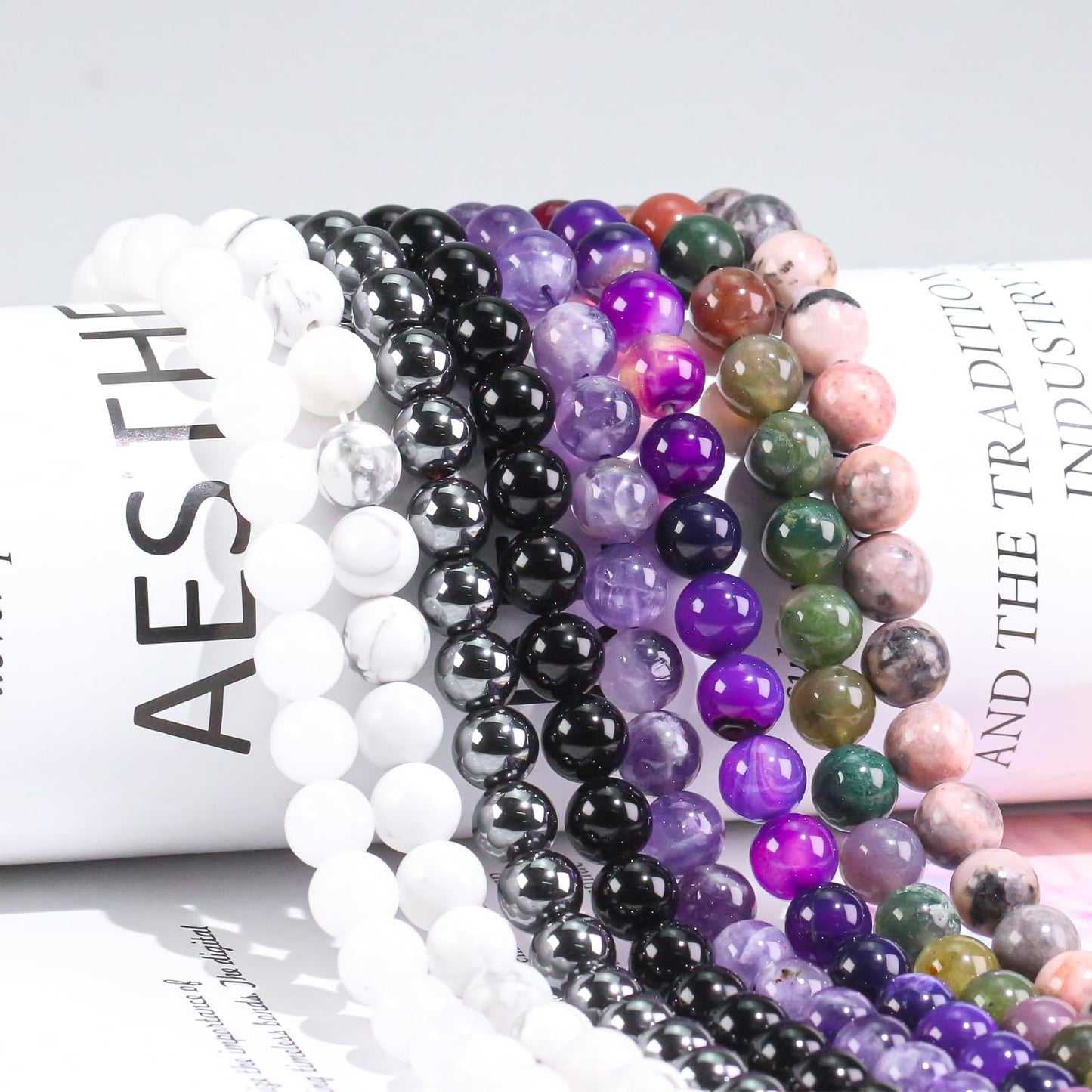 10mm Natural Amethyst Gemstone Crystal Beads for Bracelets Jewelry Making Necklace Earrings Crafts (35-38pcs/strand)