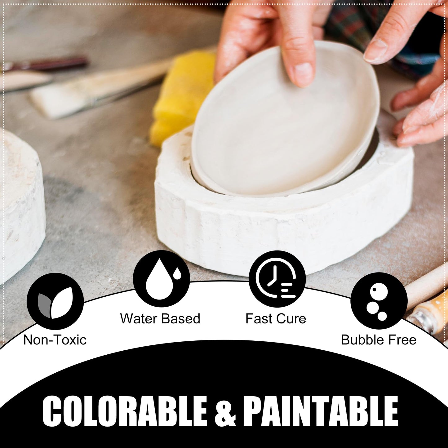 Eco Resin Casting Powder - 100oz / 2800g Fast Cured Plaster Casting Powder for Beginners - 20~30 Minutes Demold, Easy Mixing Water Activated Eco-Friendly Casting Resin for DIY Crafts Making, Home Art