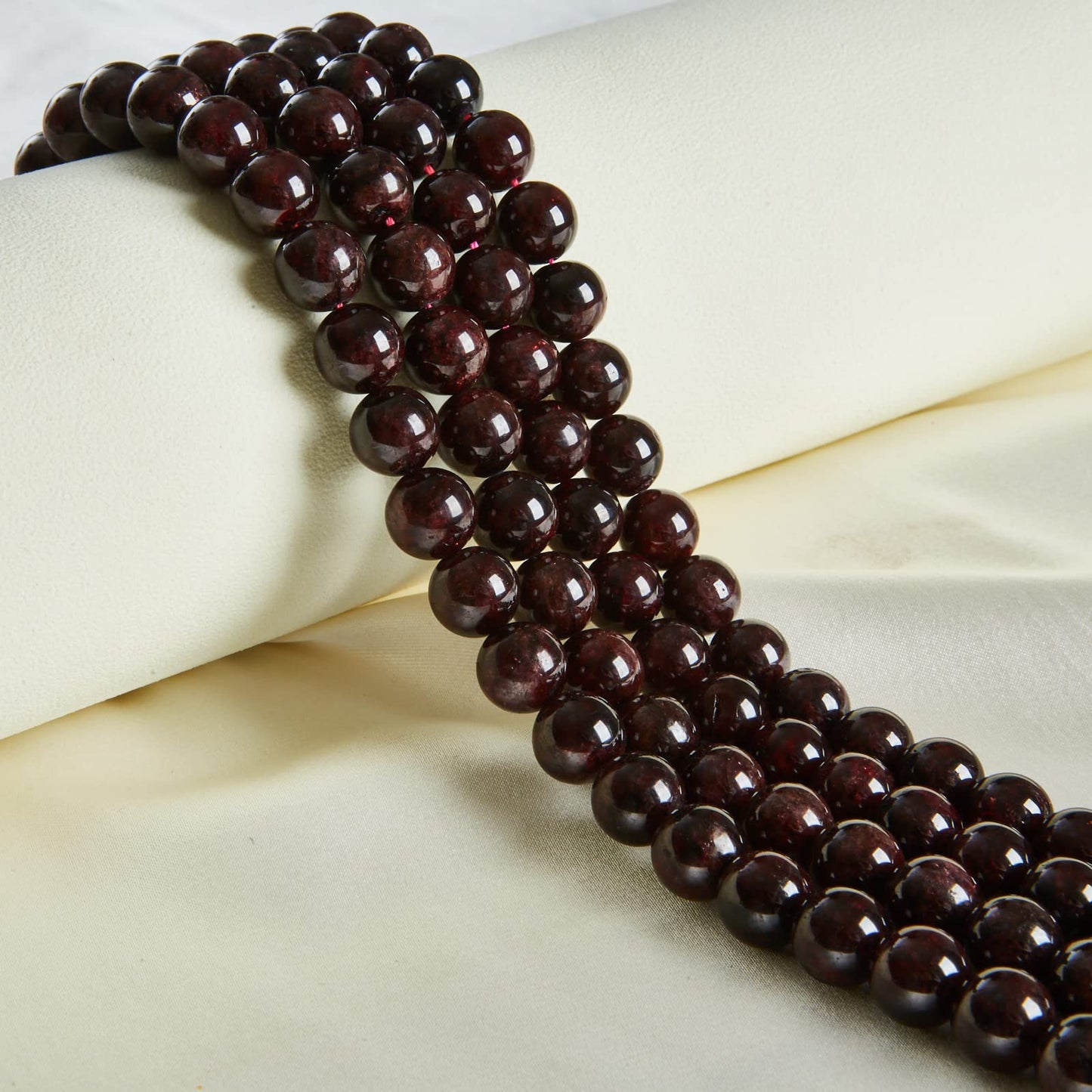 35pcs 10mm Garnet Beads Natural Gemstone Beads Round Loose Beads for Jewelry Making