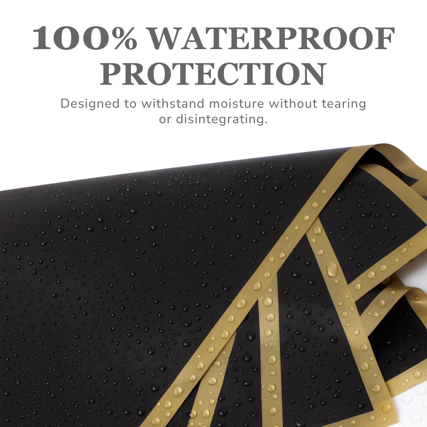 the florist Supply Amour Wrap 12 Pack, Luxury Pre-Assembled Flower Wrapping Paper - Waterproof Floral Bouquet Wrapping Paper with Gold Trim & Satin Ribbon, Black