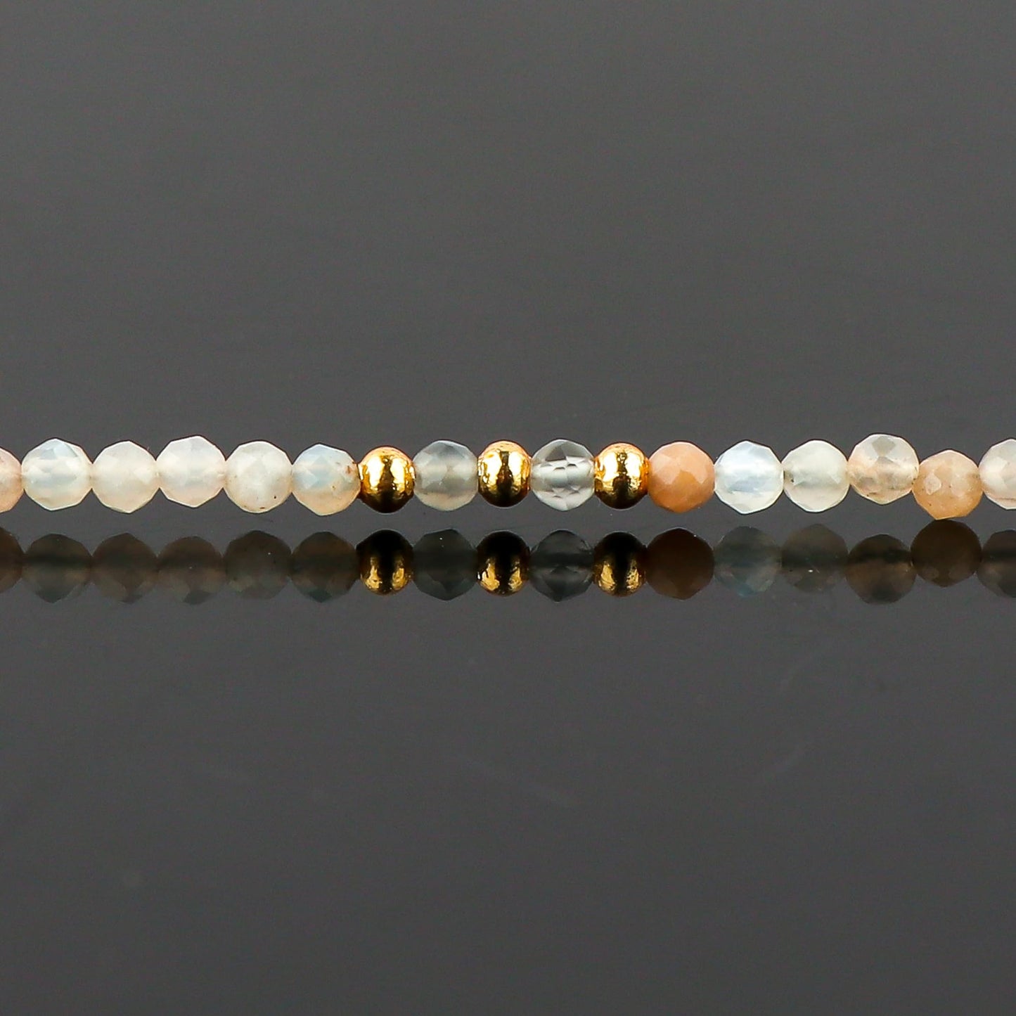 NJCRAFT Handmade Moonstone Bracelet for Women – Bohemian Gold Plated Adjustable Beaded Jewelry, Dainty Minimalist Hypoallergenic Bracelet, Delicate Layering Gift Jewelry