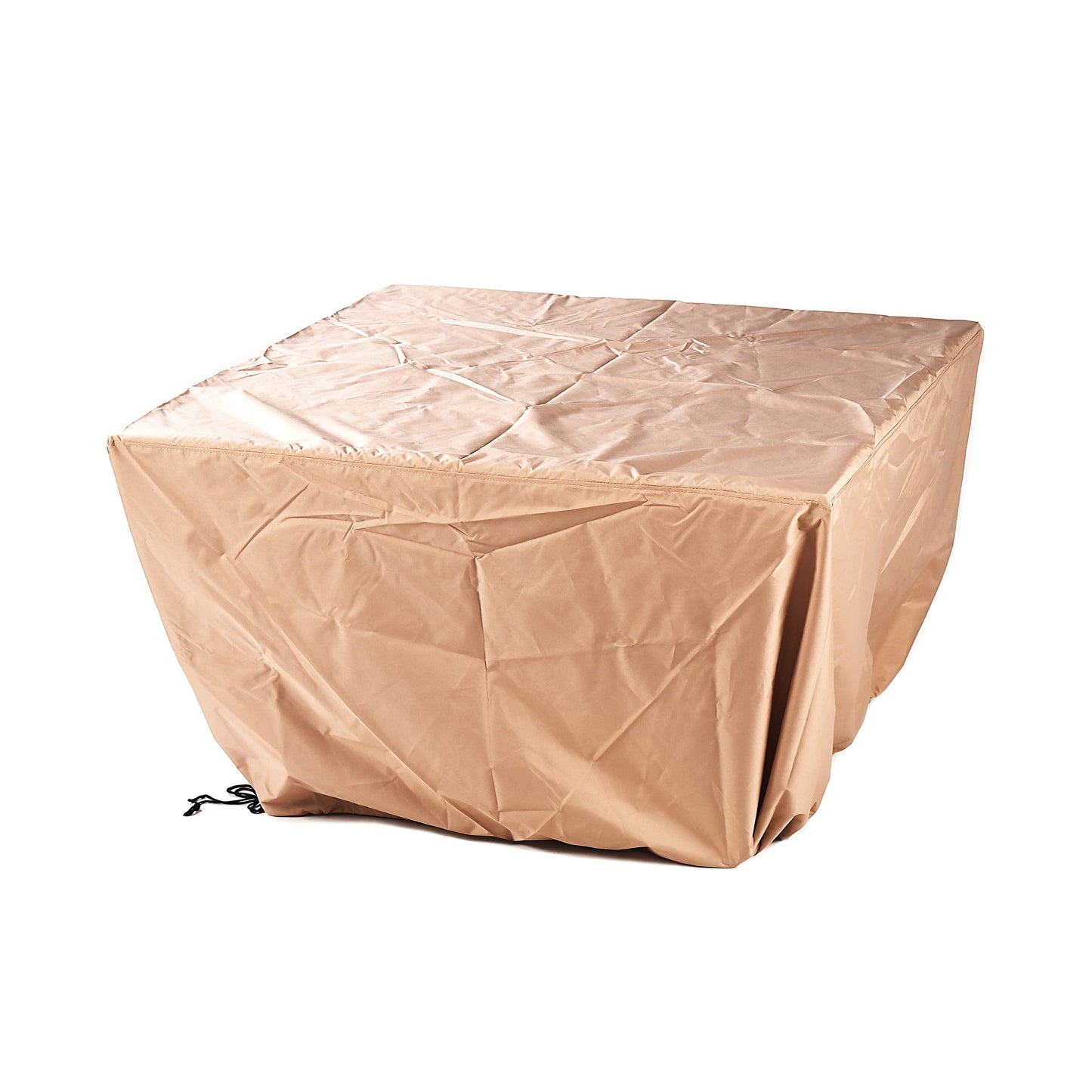 Oakland Living Square 42 in. x 42 in. Aluminum Propane Fire Pit Table with Glass Beads, Two Covers, Lid, 57,000 BTUs in Brown Finish