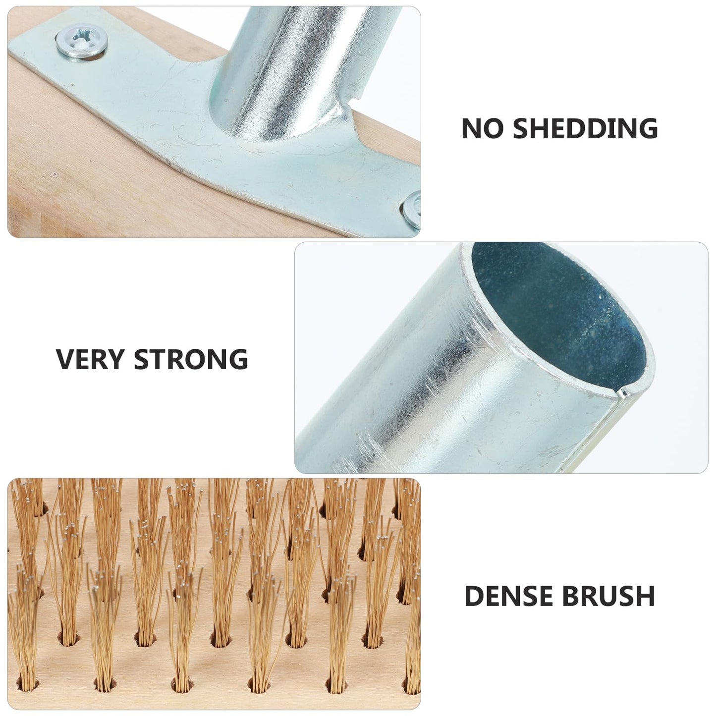 Yardwe Moss Cleaning Brush 11.81In Garden Removal Brush for Narrow Spaces Attach to Standard Broom or Rake Handles Ideal for Patio Lawn and Sidewalk Cleaning