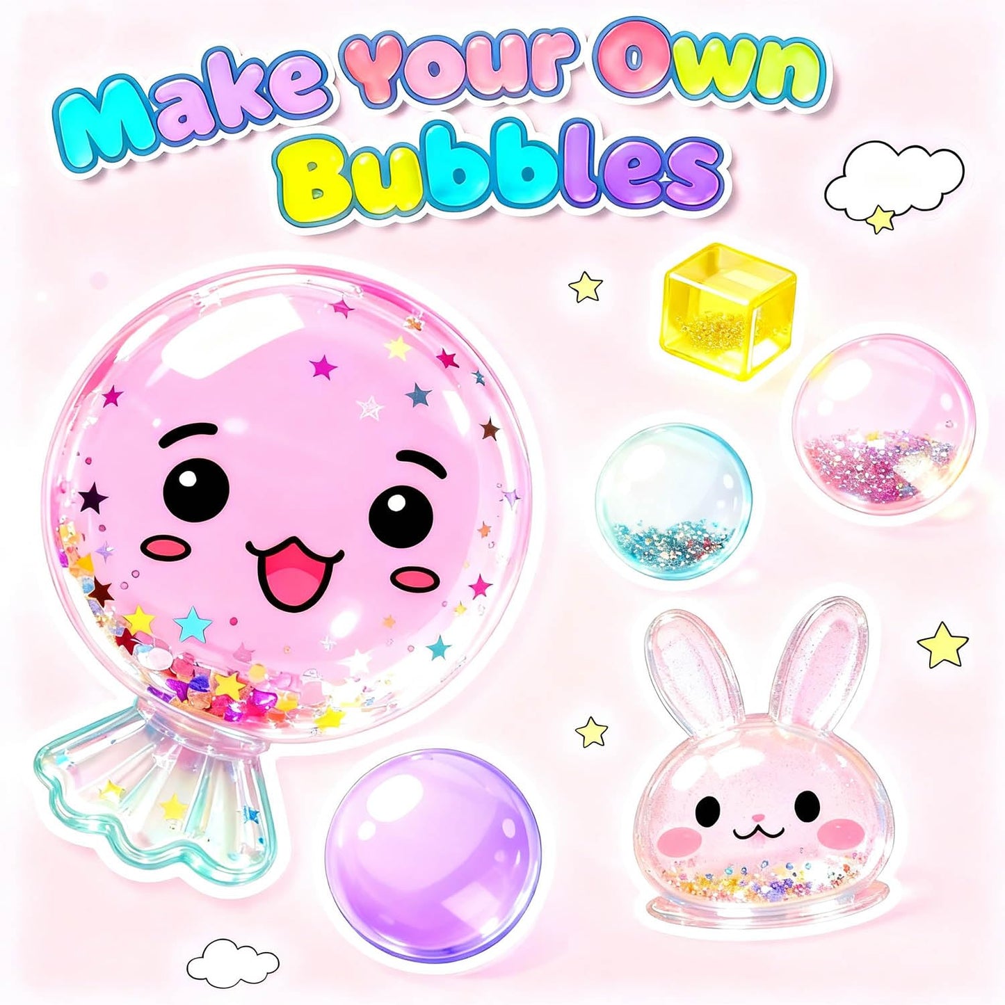 BENWIL Nano Tape Bubble Kit for Kids, Squishy Making Maker Kit, Birthday Gifts for 4 5 6 7 8 9 10 Year Old Girls Girl, Kids Toys for Girls 4-6 6-8 8-10 10-12