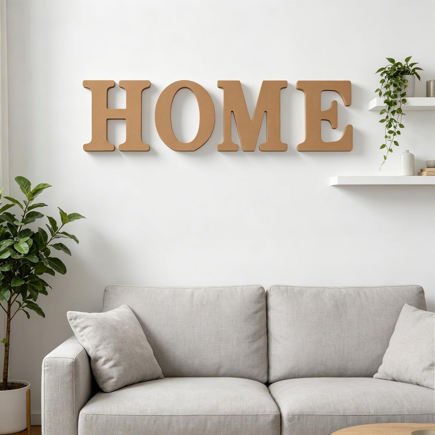 AOCEAN 12 Inch Designable Wood Letters Unfinished Wood Letters for Wall Decor Decorative Standing Letters Slices Sign Board Decoration for Craft Home Party Projects (E)