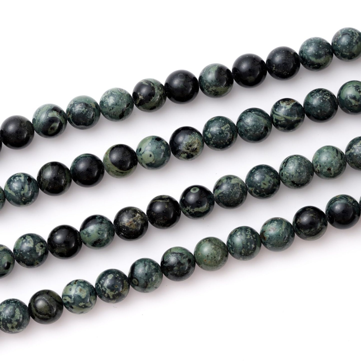 8mm 45pcs DIY Natural Kambaba Jasper Stone Beads Round Healing Crystal Gemstone Loose Beads for Jewelry Making Handmade Bracelet Necklace