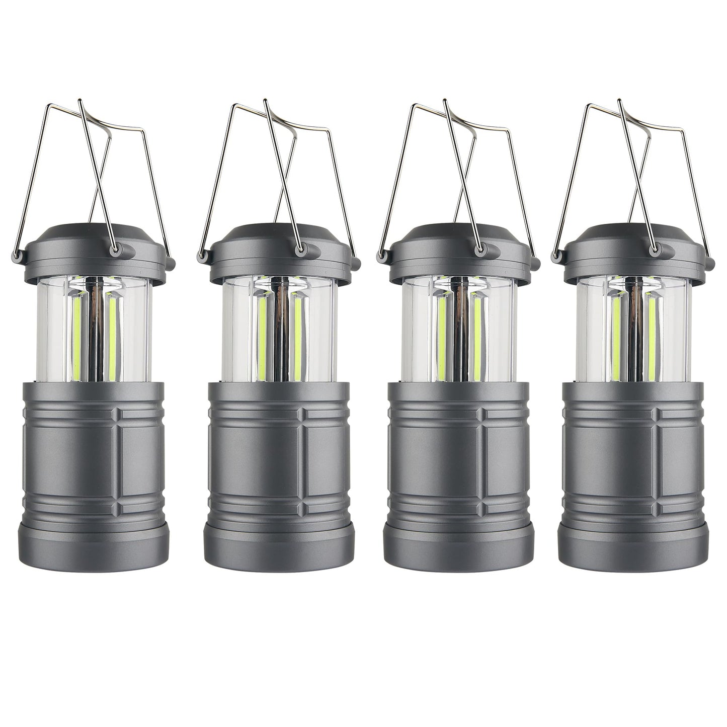 LED Camping Lantern, Battery Powered Hanging Lantern for Outdoor Camping Emergency Power Outages, 4 Pack