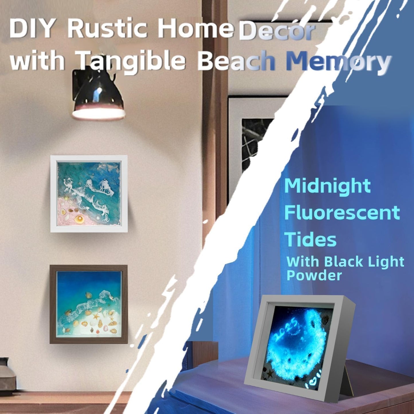 iland Craft Kits for Adults DIY UV Resin Kit Beach Themed Crafting Ocean Resin Art Creative Adult Crafts for Women Resin Art for Beginers Crafty Gifts for Women Teen Girls Mothers Day Birthday Gifts