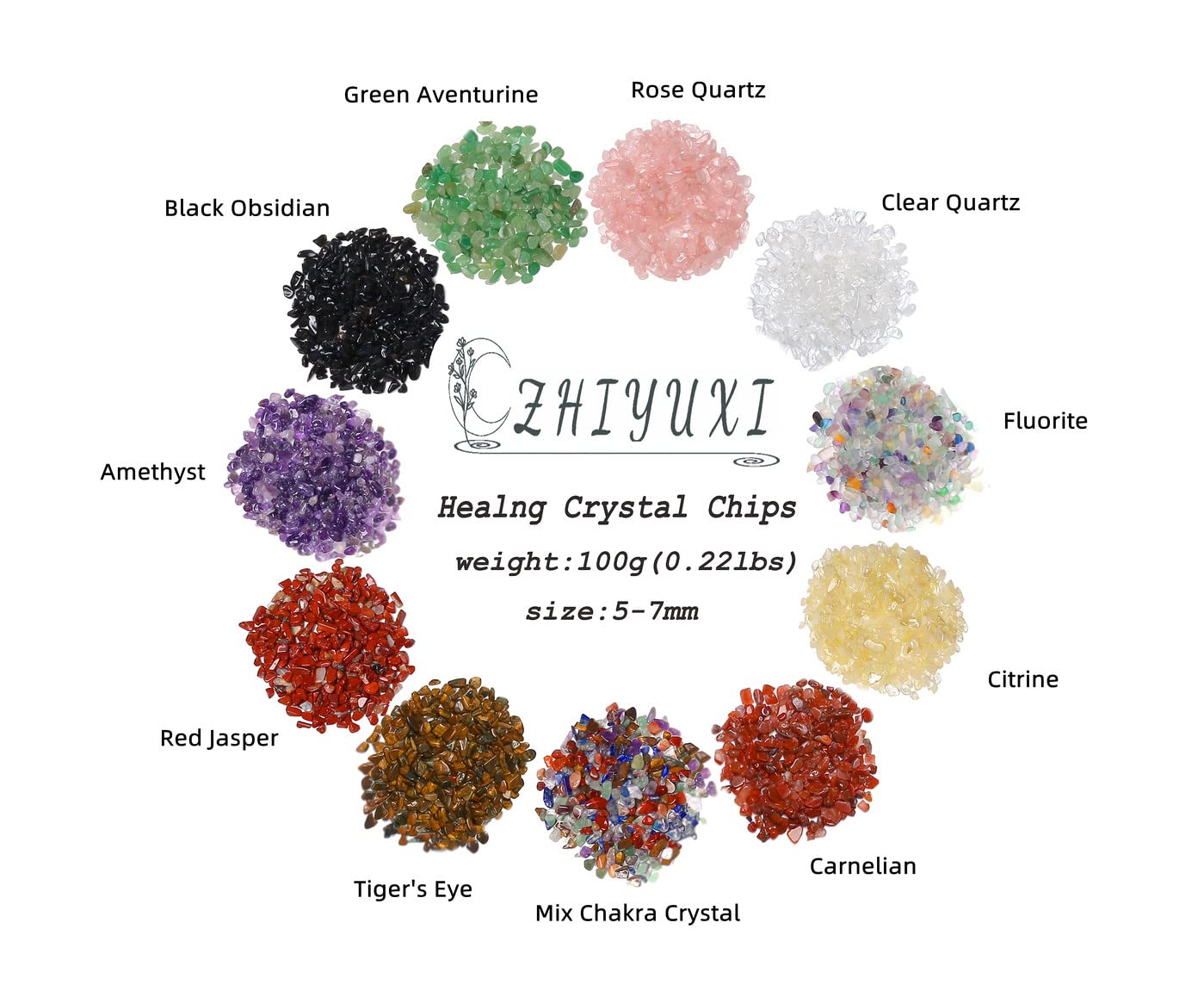 ZHIYUXI Citrine Crystal Chips Fish Tank Gravel Vase Filler Stones Bulk Crushed Crystals Gemstone Polished Natural Quartz Stone Healing Crystals Glass Stones Fish Rocks