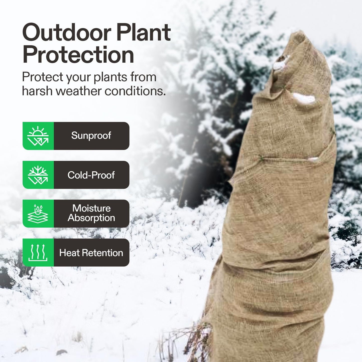 VIVOSUN 63 in x 30 ft Premium Burlap Fabric, 10 oz Heavy Duty High Density Natural Jute Fiber, Multipurpose Burlap for Gardening, Outdoor Plant Care, Weed Barrier, DIY Crafts, and Decoration