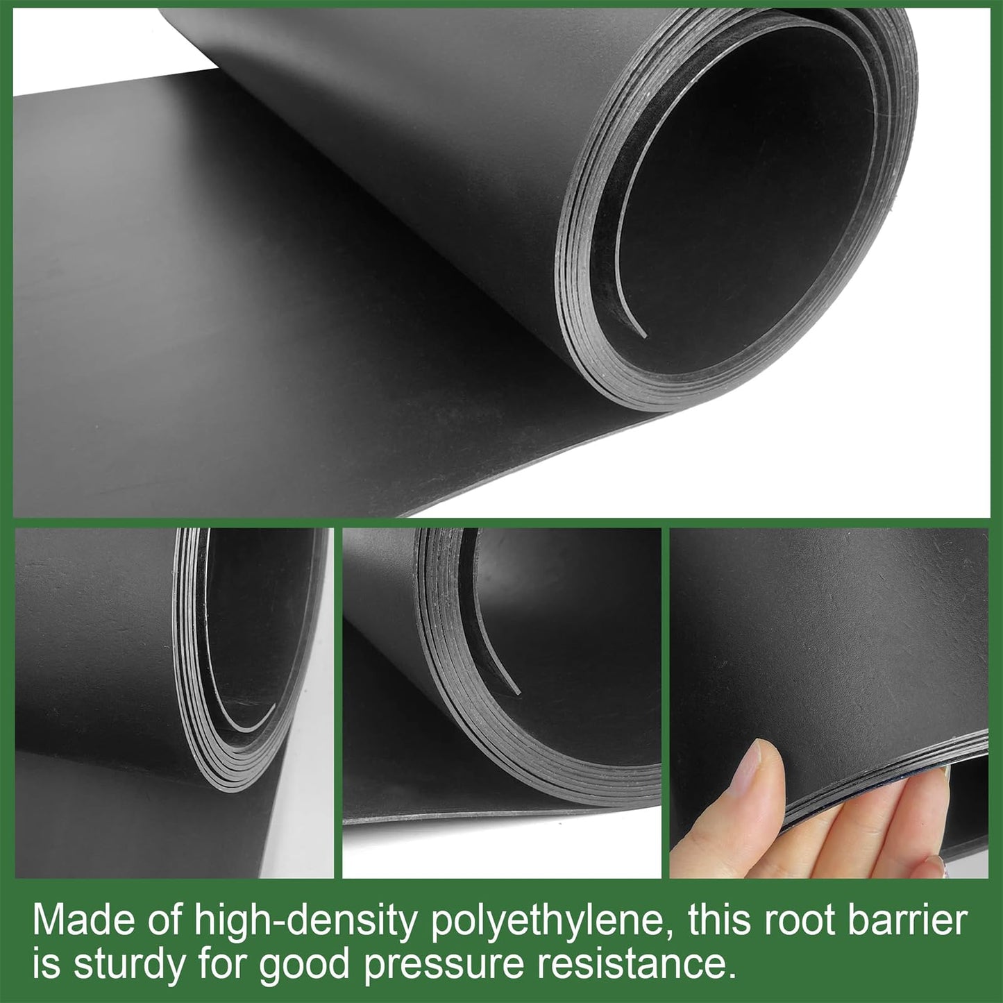 Joewuzun Tree Root Barrier 24in x 20ft x 60mil Tree Root Barrier Heavy Duty Bamboo Barrier Protects Sidewalks Roads and Driveways