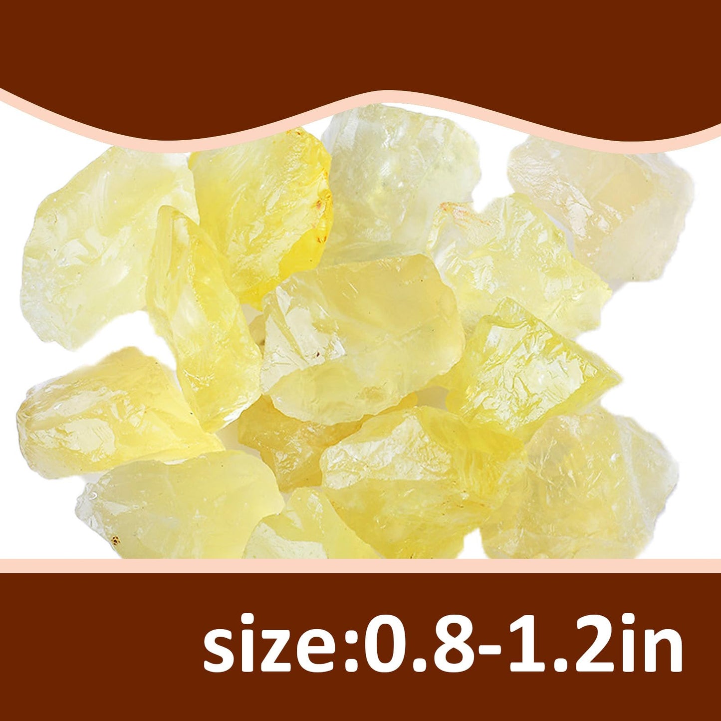 Raw Crystals, Large 1.2-2.0" Healing Crystal Natural Rough Stones for Intuition,Chakra,Meditation,Decoration,Polishing,Energy Work (Citrine, 3.5oz-0.8-1.2"raw Crystals)