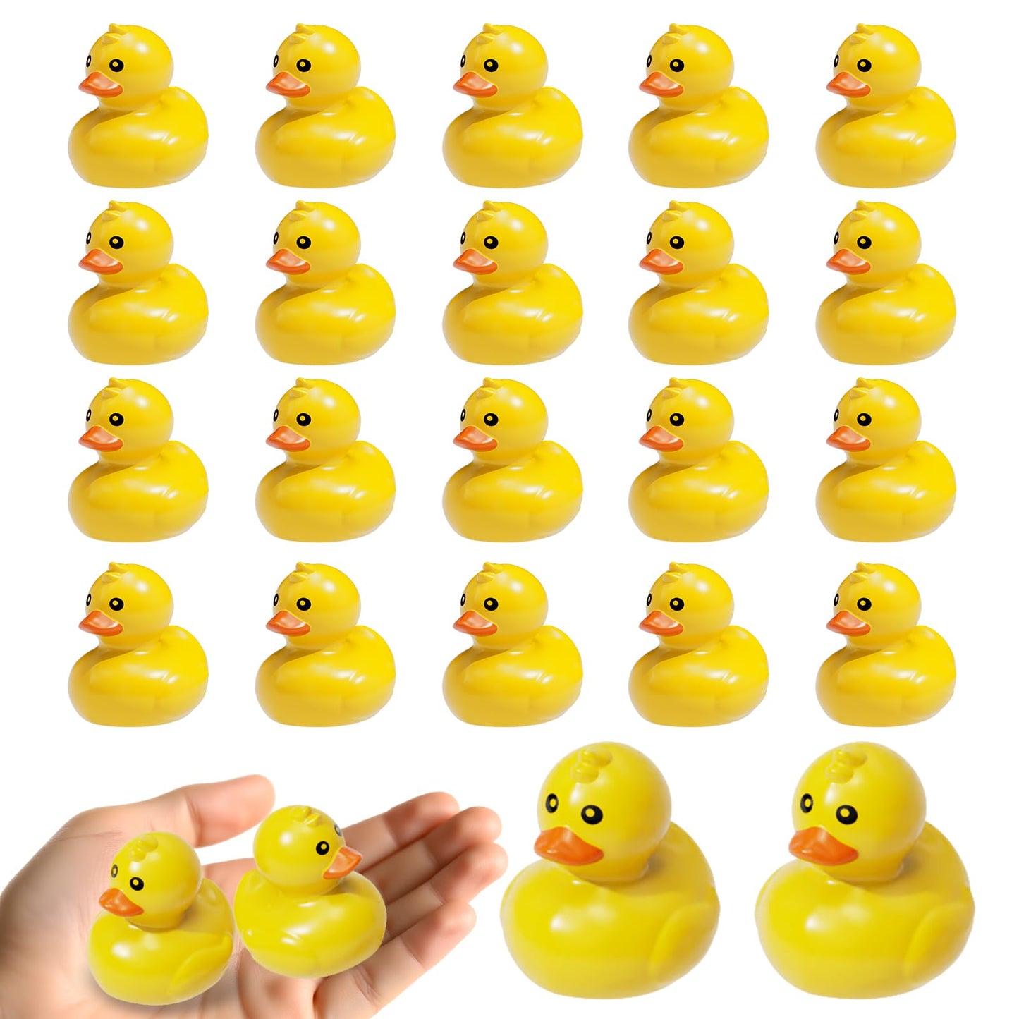Duck Matching Bath Toys for Kids - 20 Plastic Ducks with Storage Bag | Fun Memory Games-Float Mini Duck Baby Bath Ducky Shower Toys-Water Outdoor Game for Children,Preschoolers,Birthday Party Carnival