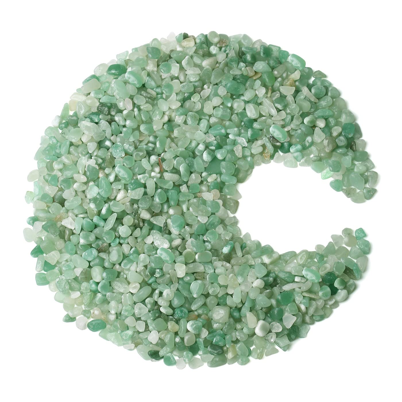 ZHIYUXI Green Aventurine Crystal Chips Bulk Fish Tank Gravel Vase Filler Stones Bulk Crushed Crystals Gemstone Polished Natural Quartz Stone Healing Crystals Glass Stones Fish Rocks
