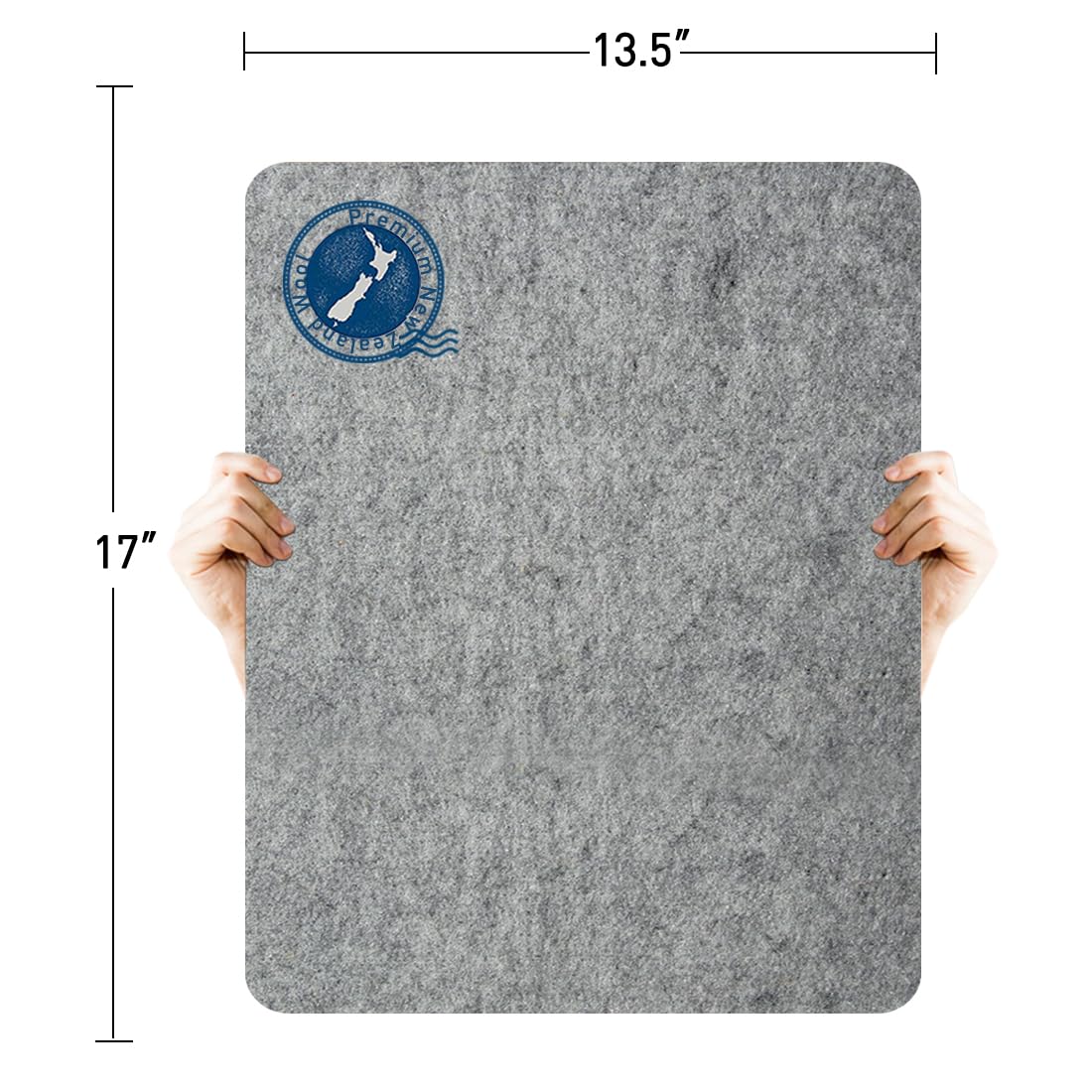 ZOMONETI 17" x 13.5" Wool Pressing Mat 100% New Zealand Felted Wool Ironing Mat Pad Blanket for Quilter, Sewing, Quilting Supplies and Notions