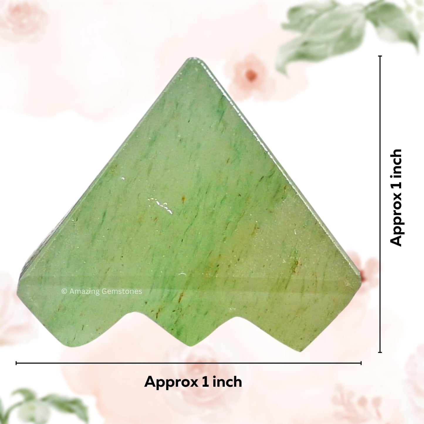 Amazing Gemstone Green Aventurine Crystal Pyramid with 9 Pyramid Plate Bottom - 1" Mini Pyramid Figurine of Natural Stone Pyramid for Meditation, Reiki, Chakra Balancing Vastu Pooja and Crystal Grids