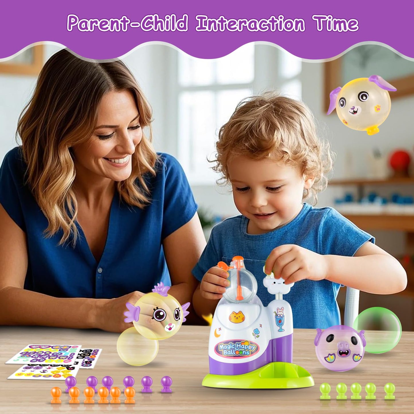 Zyllver 320pcs DIY Magic Balloon Craft Kit, Sticky Balloons Maker Toy Craft Kits for Kids, DIY Balloon Animal Kit Creative Activity, Birthday Gifts for Girls Boys Ages 3+