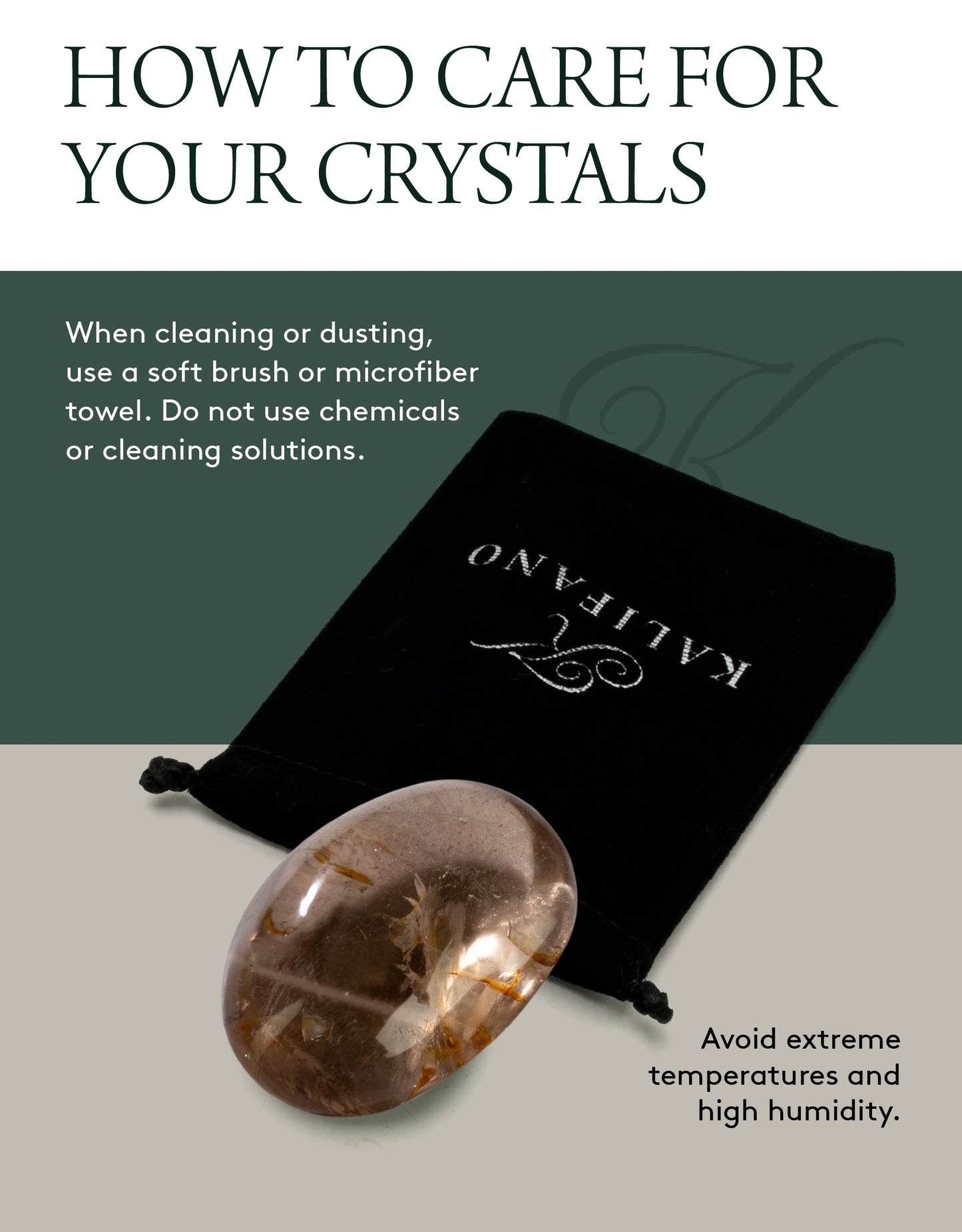 KALIFANO Palm Stone with Healing & Calming Effects - AAA+ Grade High Energy Worry Stone with Information Card - Reiki Crystal Used for Intuition (Family Owned and Operated) (Smoky Quartz)