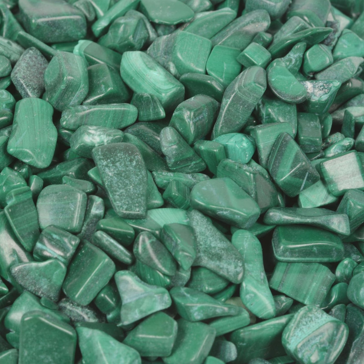 Natural Malachite Polished Chips Crushed Tumbled Stone Crystal Healing Embellishments 100 grams