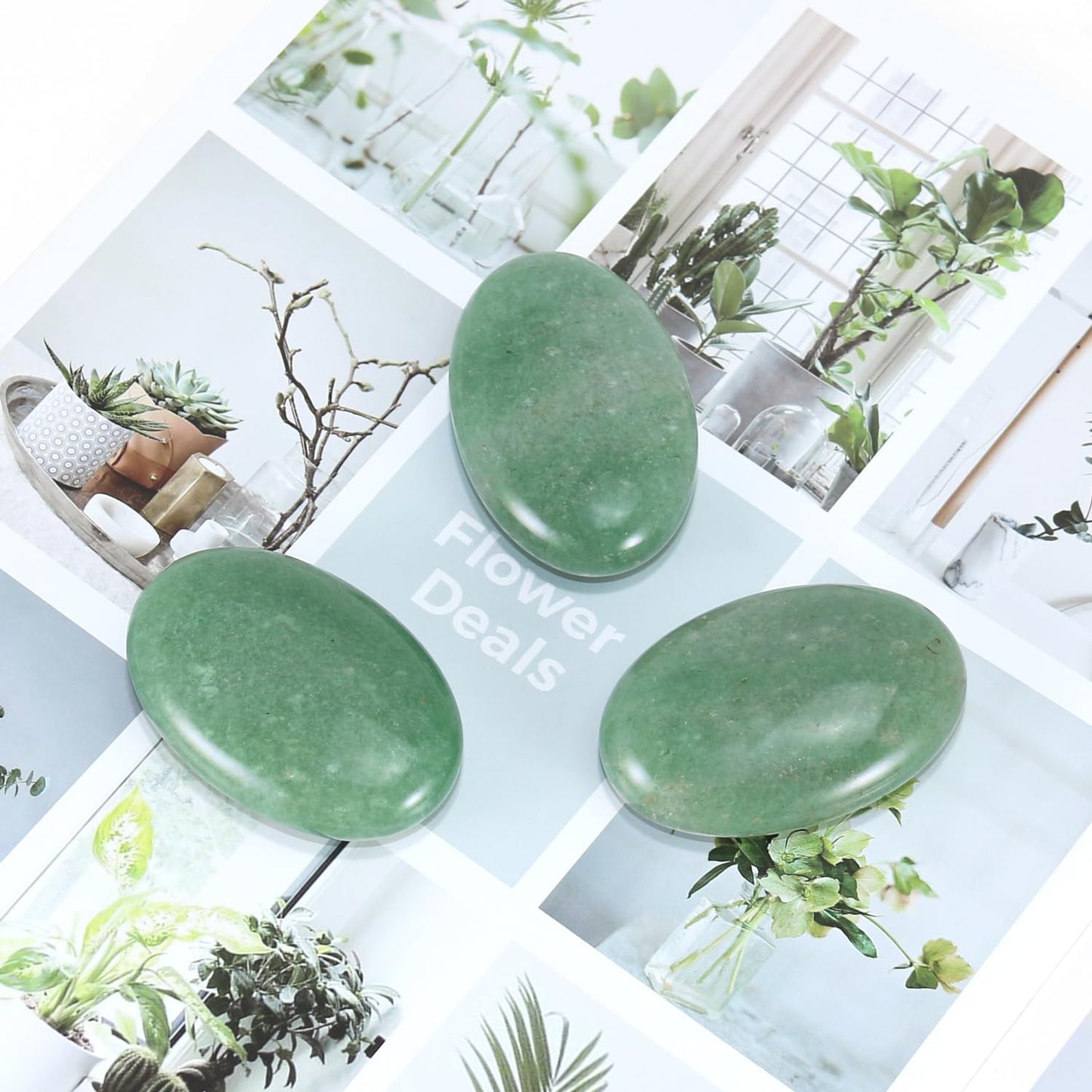 Nvzi Green Aventurine Crystal Palm Stone, Worry Stones, Crystals and Healing Stones, Polished Rocks, Natural Gemstones, Chakra Stones for Healing Crystals Daily Use