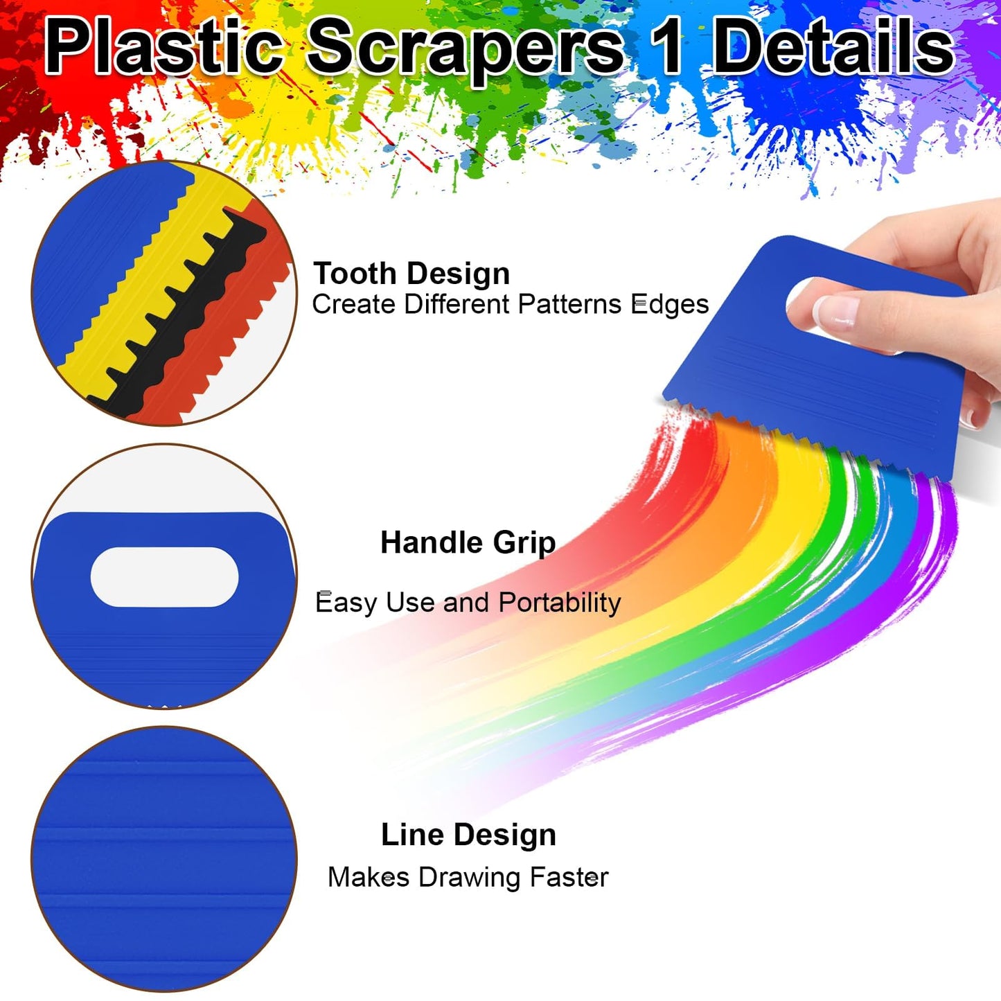 EEEKit 27 PCS Palette Knife Set, Stainless Steel Spatula Pallet Knife with Art Paint Brush, Plastic Scraper for Oil Canvas, Watercolor, Acrylic Painting
