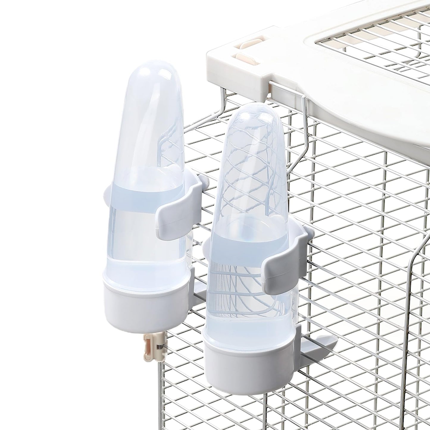 YOOSO WING Bird Feeder Automatic Bird Water Dispenser Set for Cage No Mess Parakeet Cage Water Dispenser PP Material, 200ml/6.8fl oz (2PCS)