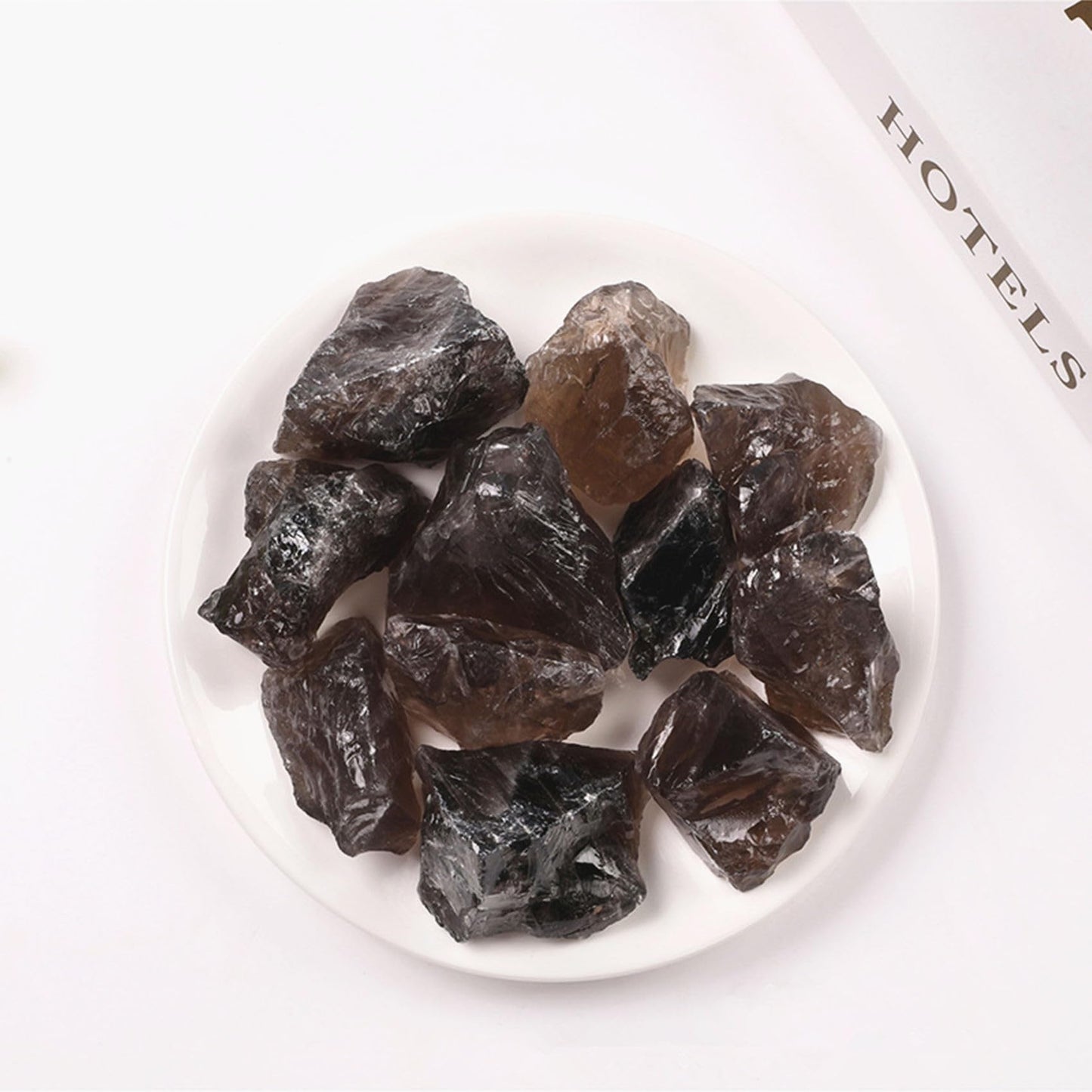 Smoky Quartz Raw Crystals Healing Crystals Natural Rough Stones 1.2-2" for Tumbling, Fountain Rocks, Yoga, Meditation, Polishin, Gift 38
