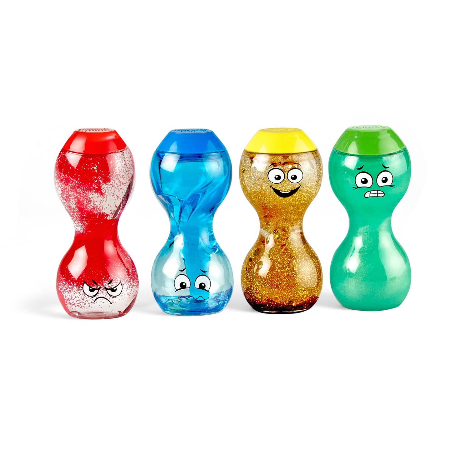 hand2mind Express Your Feelings Sensory Bottles-Primary Emotions, Quiet Toddler Fidgets for Classroom, Calm Down Corner Supplies, Social Emotional Learning, Sensory Toys for Kids with Autism