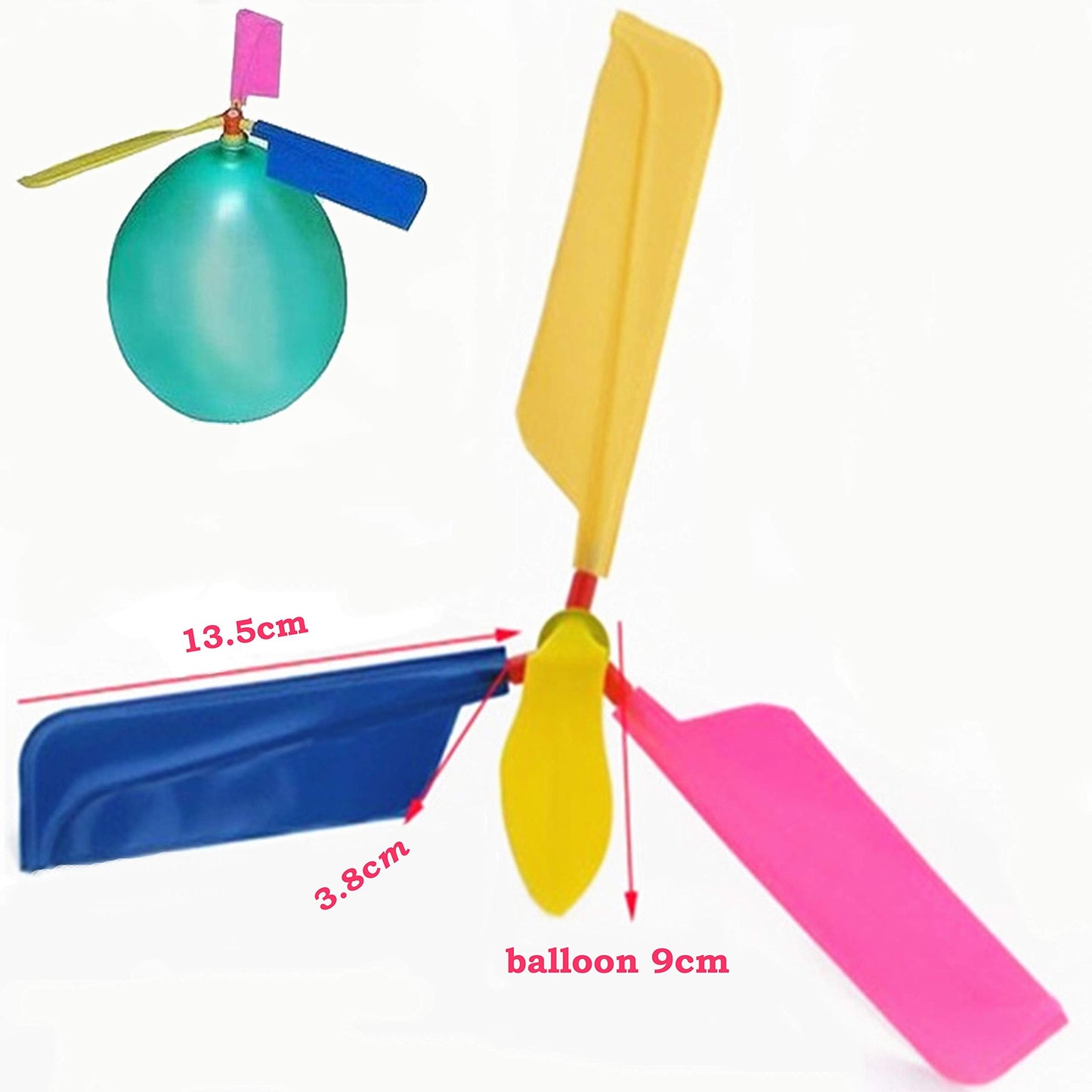 Kids Toy Balloon Helicopter (12 pack) Children's Day Gift Party Favor easter basket, stocking stuffer or birthday! Flying Toys for Boys and Girls - Outdoor Sport Toy for 7 8 9 10 Year Old