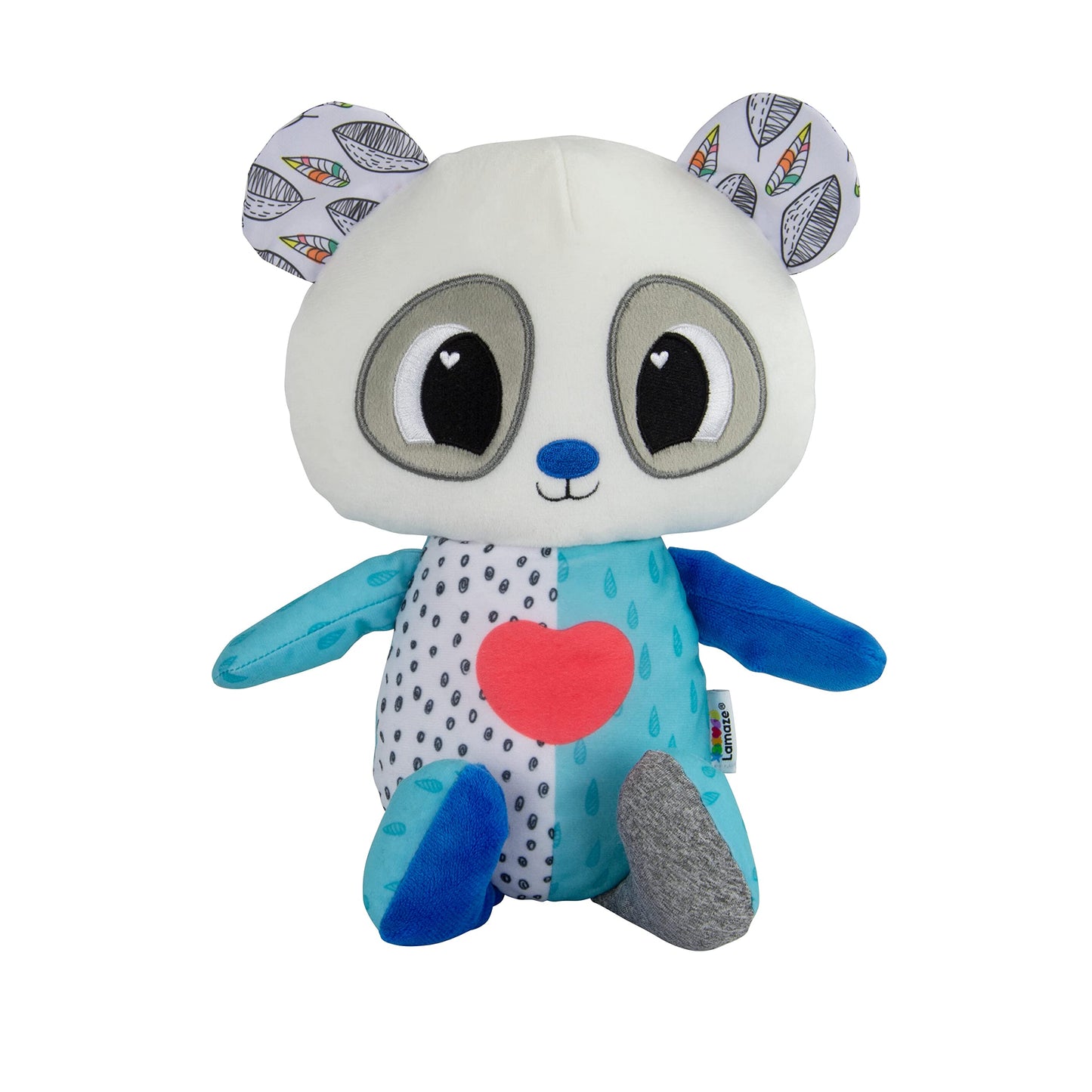 Lamaze Soothing Heart Panda Plush Lullaby Stuffed Animal - Vibrating Baby Soother Includes Calming Glowing Heartbeat and 3 Lullabies - Baby Light Up Toys and Musical Toys - Ages 9 Months and Up