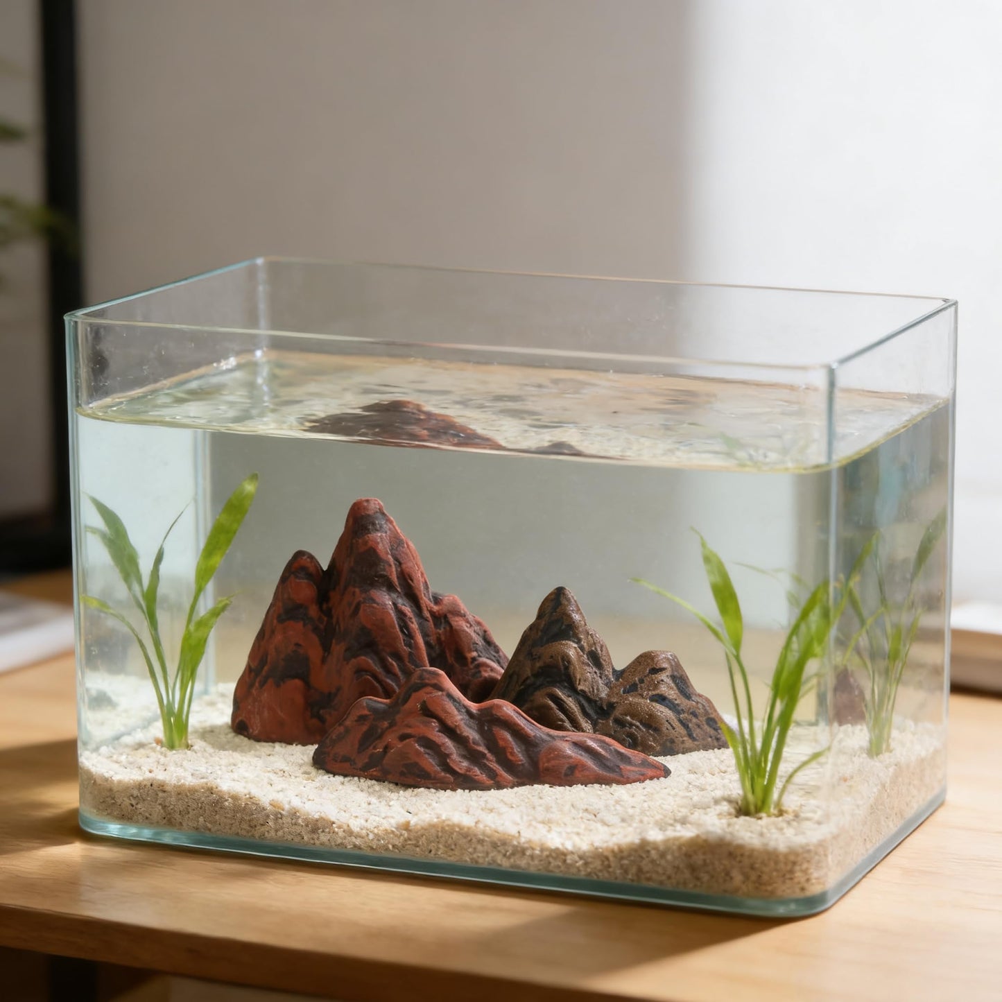 TUESMEILL Miniature Mountain Landscape, Aquarium Mountain Diorama Kit, Mini Mountain Figurine for DIY Craft Fish Tank Landscape Decorations Garden Ornament, Pack of 3