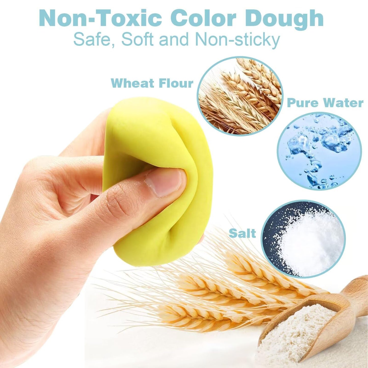 Yiklucg Unleash Creativity with 18 Unique Dino and 0cean Molds Dough Toys Dough Accessories Set Whit 10 .Ideal as a Gift for Kids Aged 3-4-8 Years