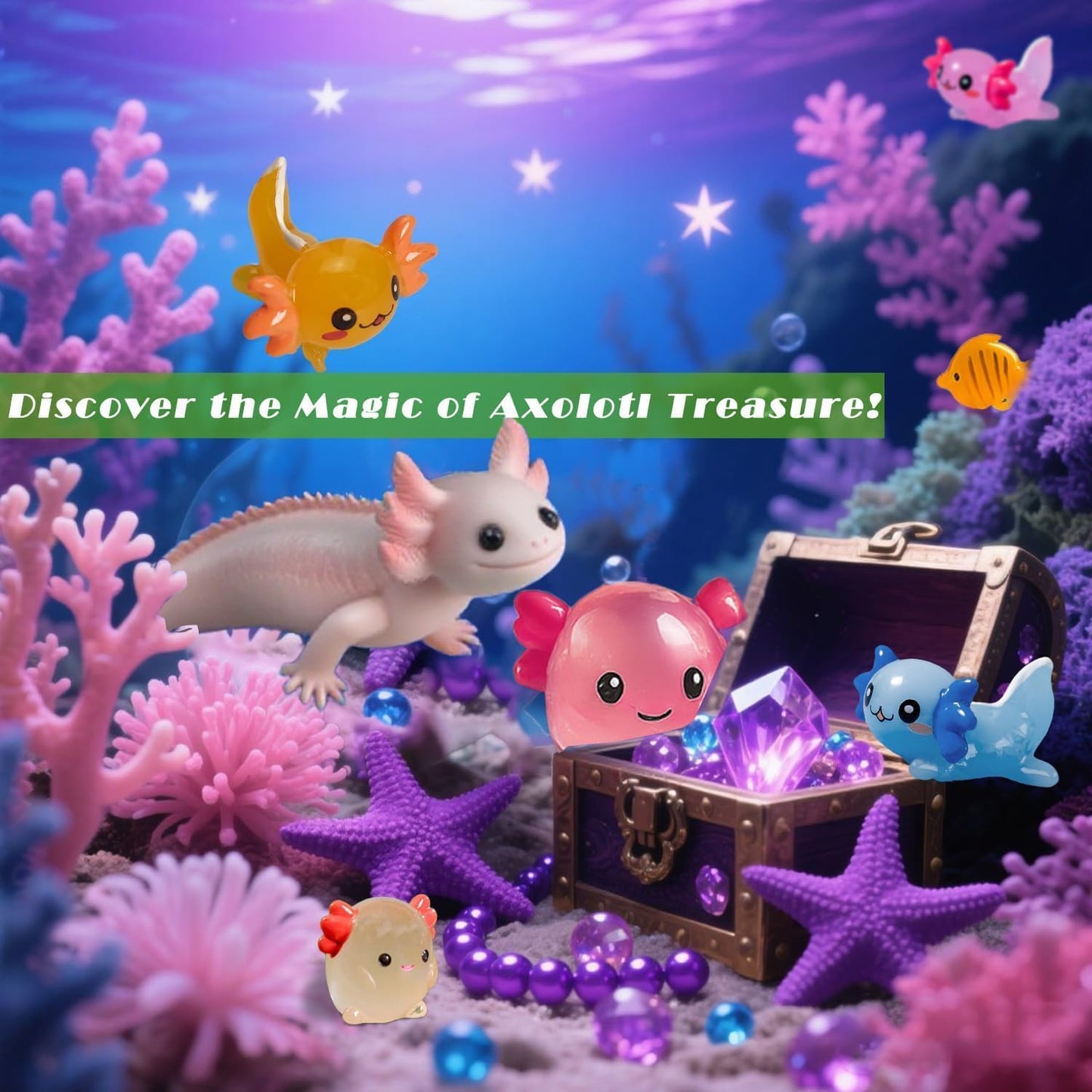 Axolotl Gifts for Girls & Boys – DIY Glow Jar Toy with LED – Cute Axolotl Night Light Arts and Crafts for Kids Ages 4 5 6 7 8-12 Year Old – Great Room Decor, Birthday Decorations & Easter Gifts
