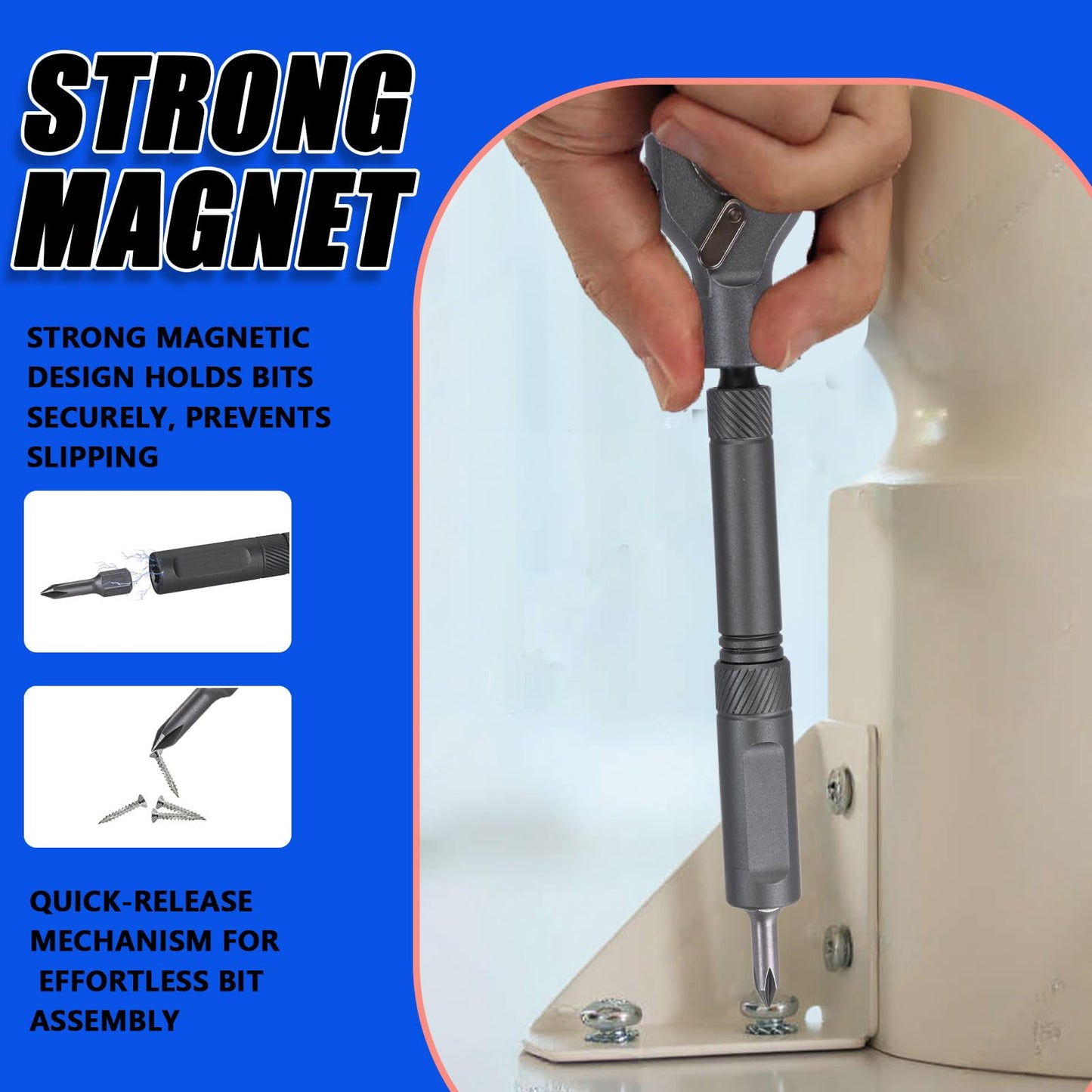 YrouGra 42-in-1 Magnetic Ratcheting Screwdriver Set with T Handle, Multi-Bit Repair Tool Kit for Electronics, Doorbell, Computer, Eyeglass, Furniture, DIY Projects and Home Repair