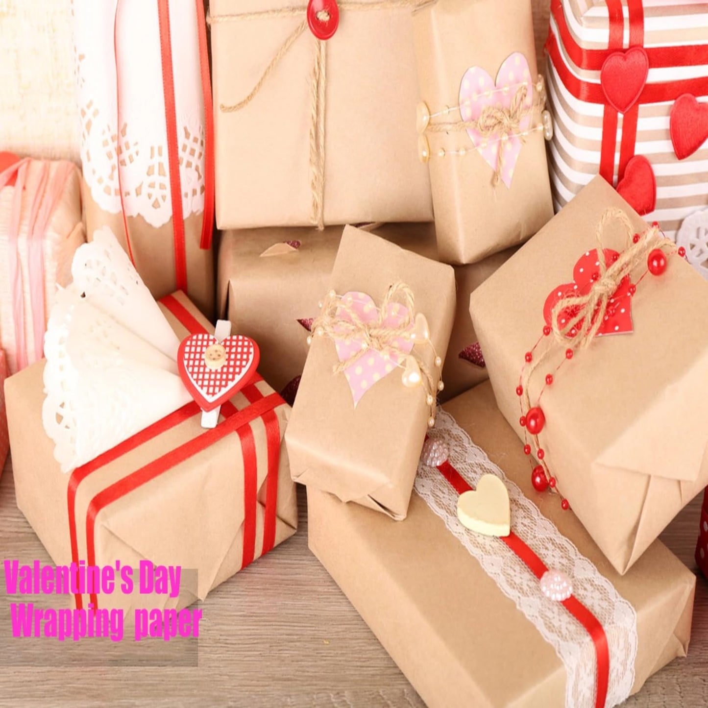 Vanhench Brown Wrapping Paper 17.5"x 1800"(150') for Craft Kraft Gift Wrapping Bulletin Board Arts Bouquet Flower Table Covering Poster Packing Shipping Moving Supplies 65GSM 45LB