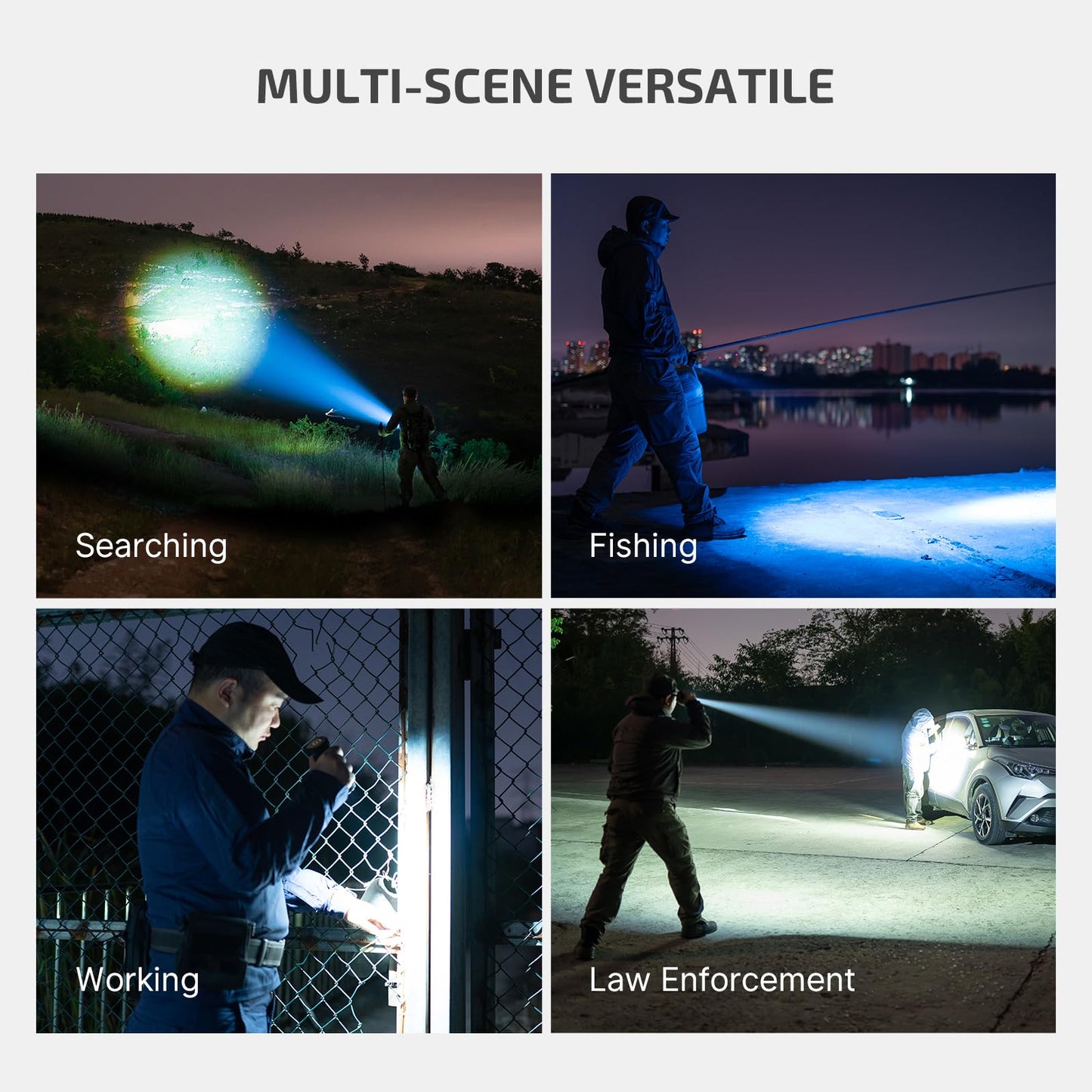 OLIGHT Marauder Mini 7,000 Lumens Bright Flashlight with 600 Meters Beam Distance, Powerful RGB Lights, Magnetic Rechargeable for Outdoors Work, Hunting, and Searching(Midnight Blue)