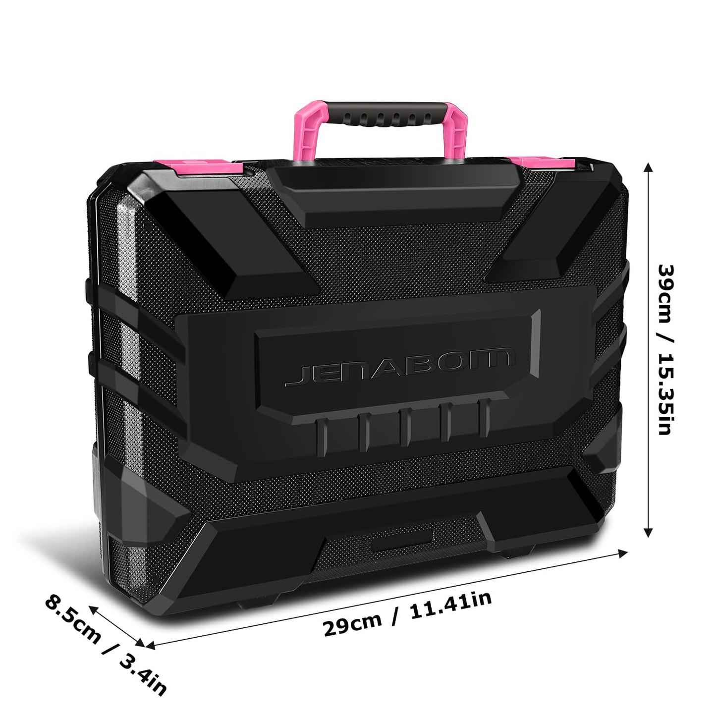 JENABOM Tool Set - 8V Cordless Drill Set, 127 Piece Home Tool Set With Hand Drill, Tool Kit for Women & Men, Perfect for Homeowner, Diyer, Handyman, Pink