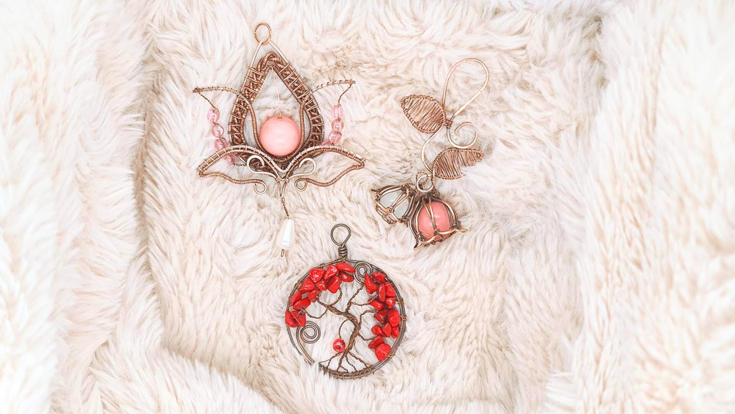 Filofly DIY Jewelry Kit 002, Spirit of Nature Make Your Own Wire Wrapping and Weaving Jewelry, Materials & Instructions Included Jewelry Making Gift, Pendant Tutorial (Spirit of Nature)