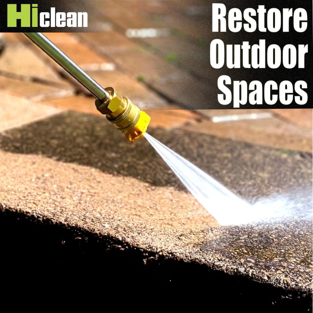 Hiclean Electric Pressure Washer 2100 PSI - Portable Power Washer for Car Detailing, Patios, Fences and Outdoor Cleaning, Compact Design with Foam Cannon, Turbo and Fan Nozzles, ETL Certified