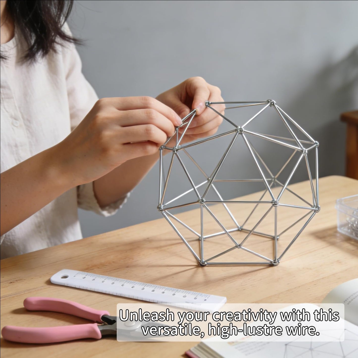 9 Gauge Aluminum Craft Wire, 100 Feet 3mm Bendable Metal Wire for Jewelry Making, Sculpting and Floral Design, Soft Armature Wire for DIY Crafts (Green)