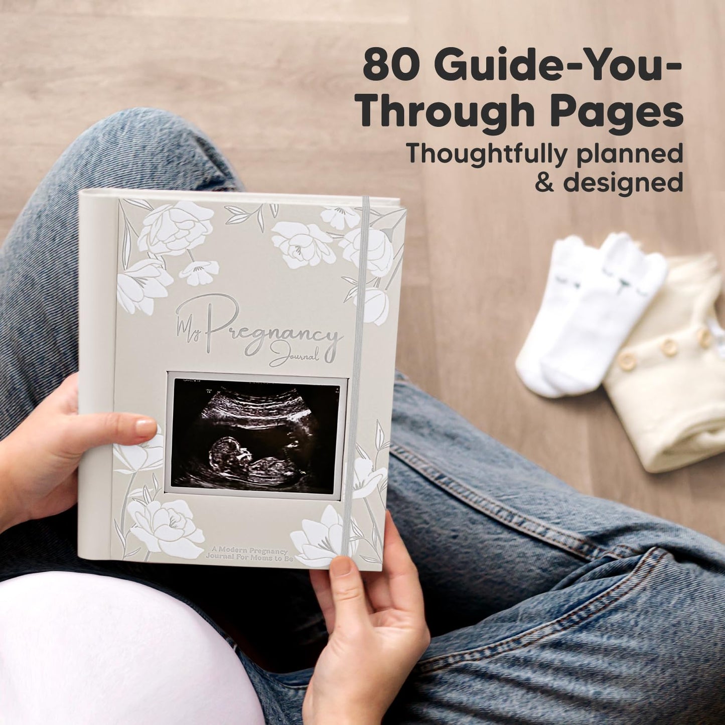 Pregnancy Journal, Pregnancy Announcements - 80 Pages Hard Cover Baby Books For Mom To Be Gift, Baby Memory Book Keepsake, Gender Reveal Gifts For New Moms, Mother's Day, Shower & Registry (Clay)